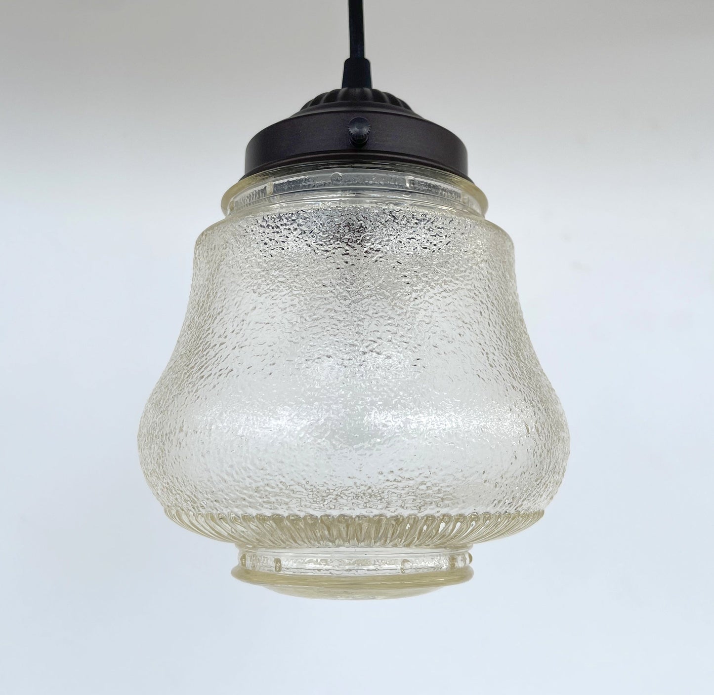 Amber Antique 1960's Glass PENDANT Light