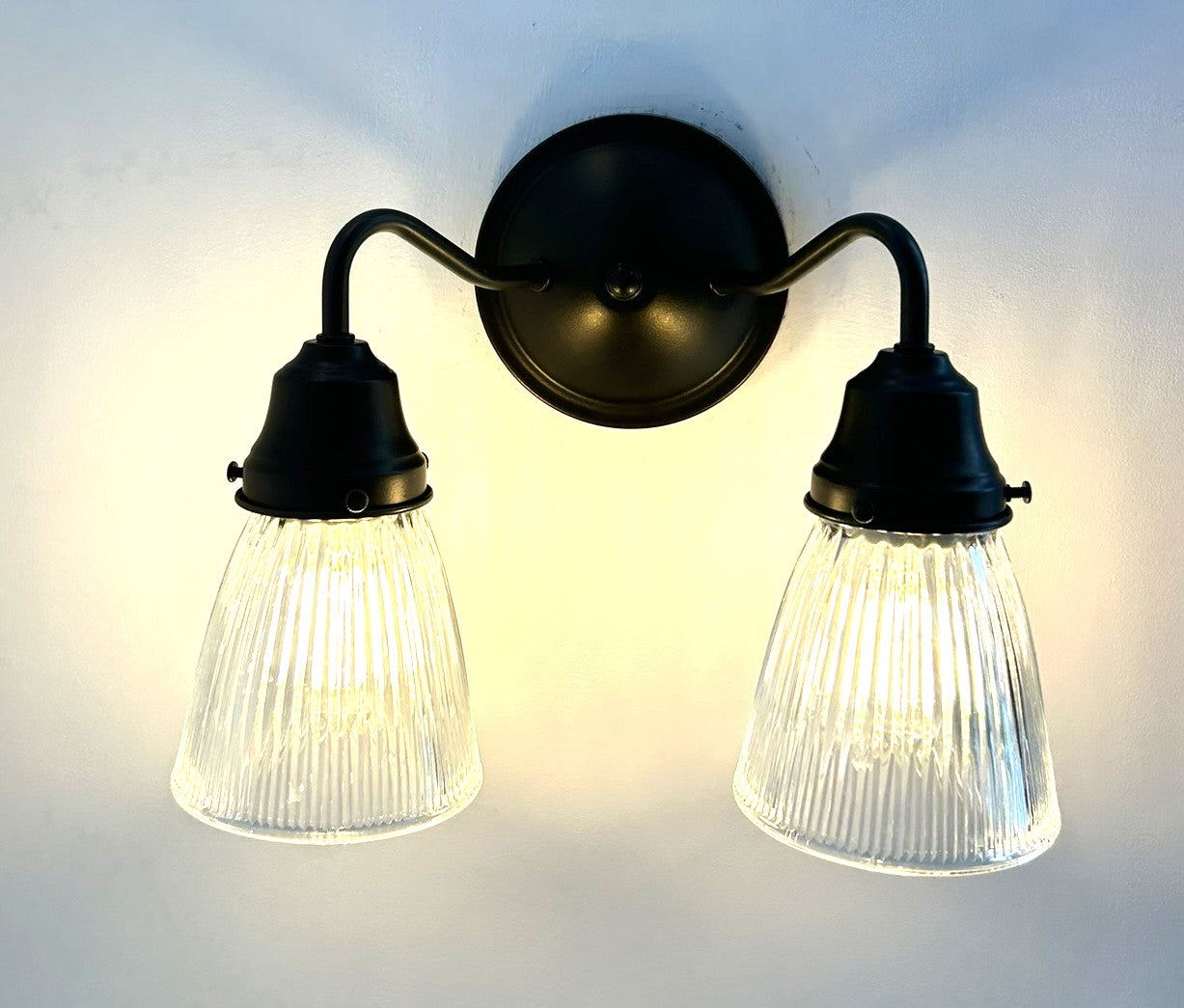 Minimalist Antique Glass Light Pendant or Sconce
