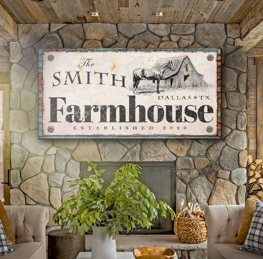 Rustic Horse Farmhouse Sign II