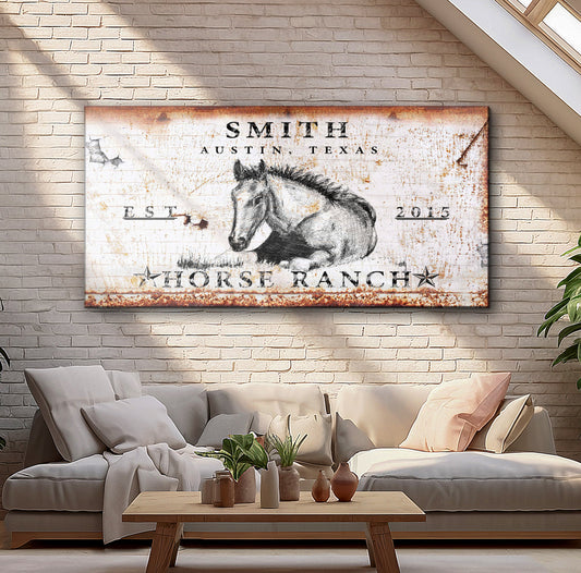 Rustic Horse Ranch Sign IV