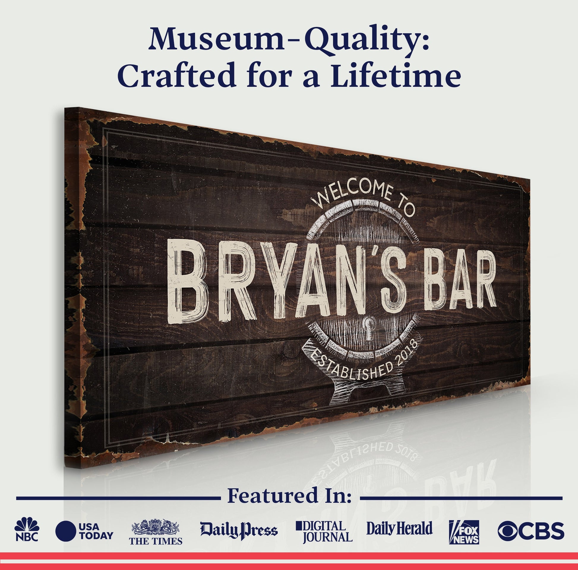 Beer Barrel Bar Sign