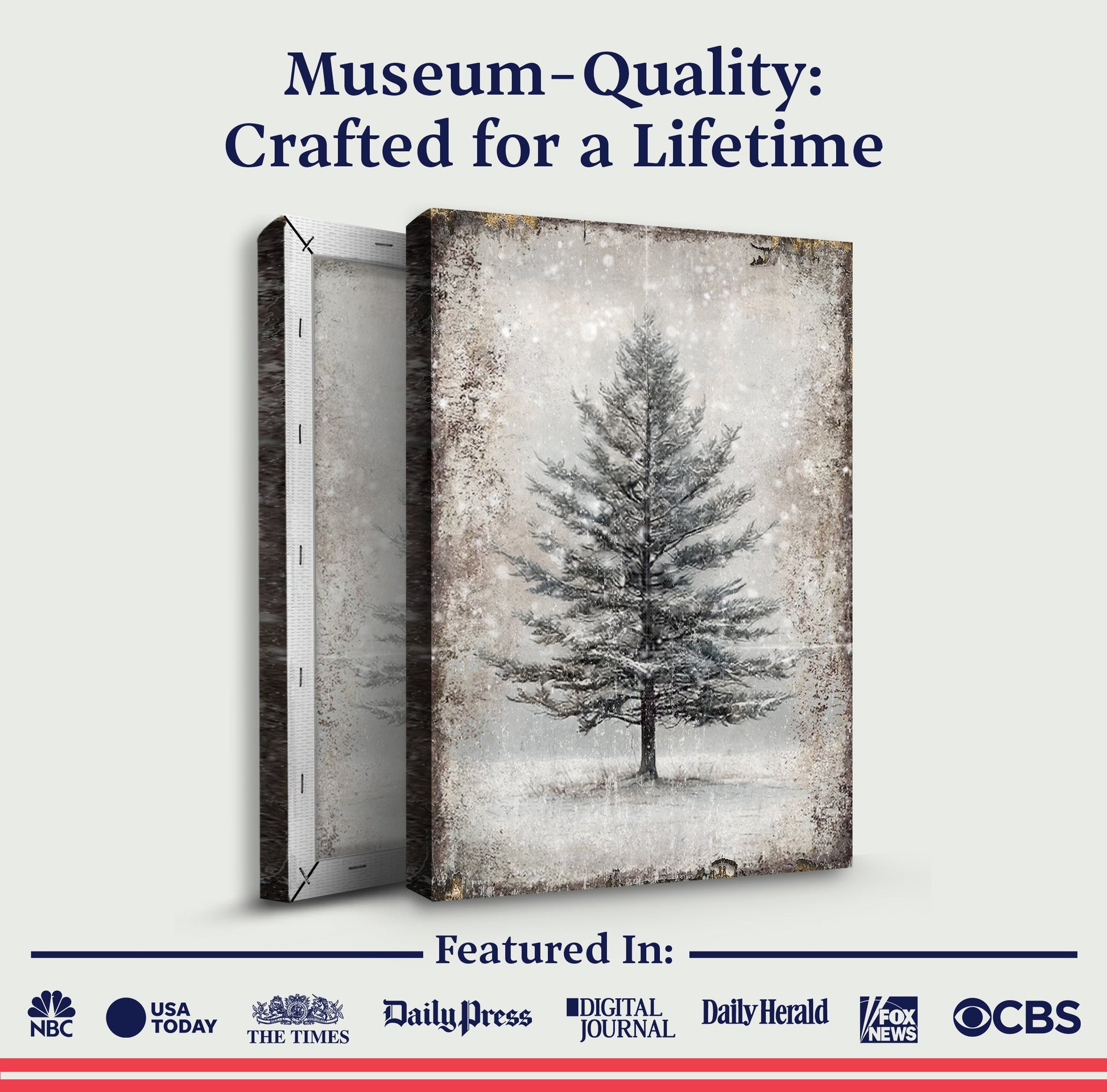 Vintage Christmas Tree Wall Art VII