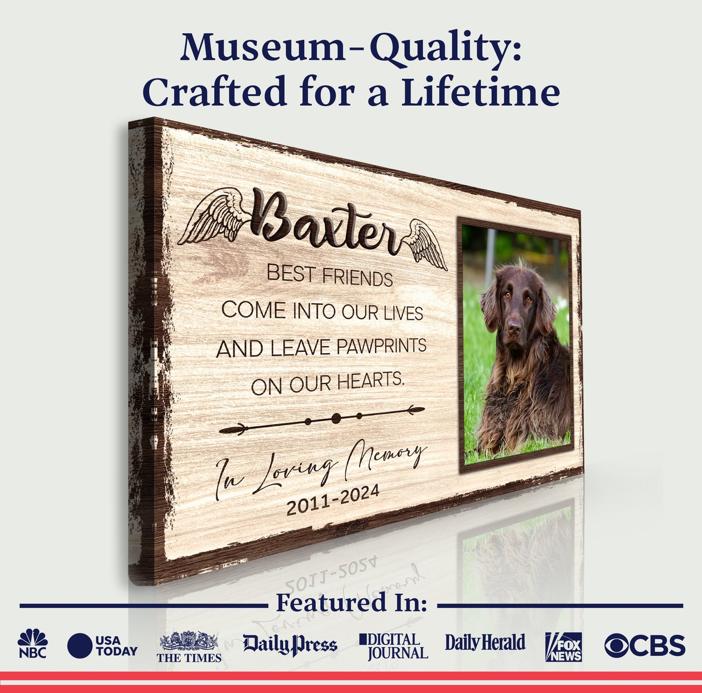 Pet Memorial Sign Best Friend In Paw Prints