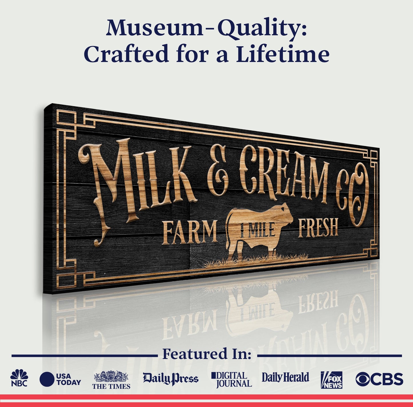 Milk And Cream Co Farm Fresh Sign