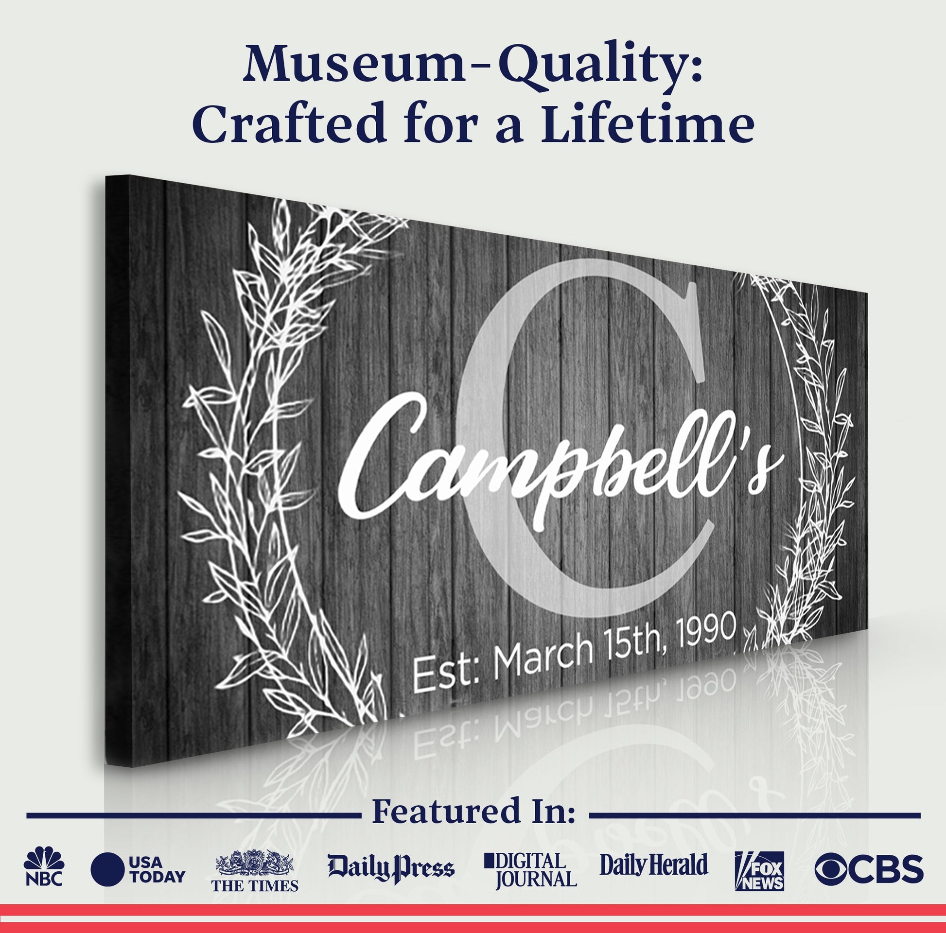 Family Name Sign -  Monogram Sign