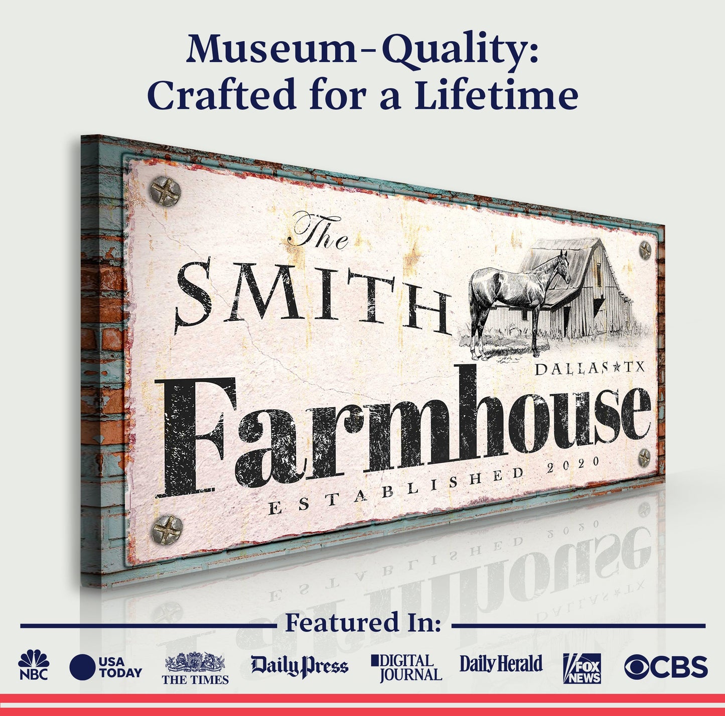 Rustic Horse Farmhouse Sign II