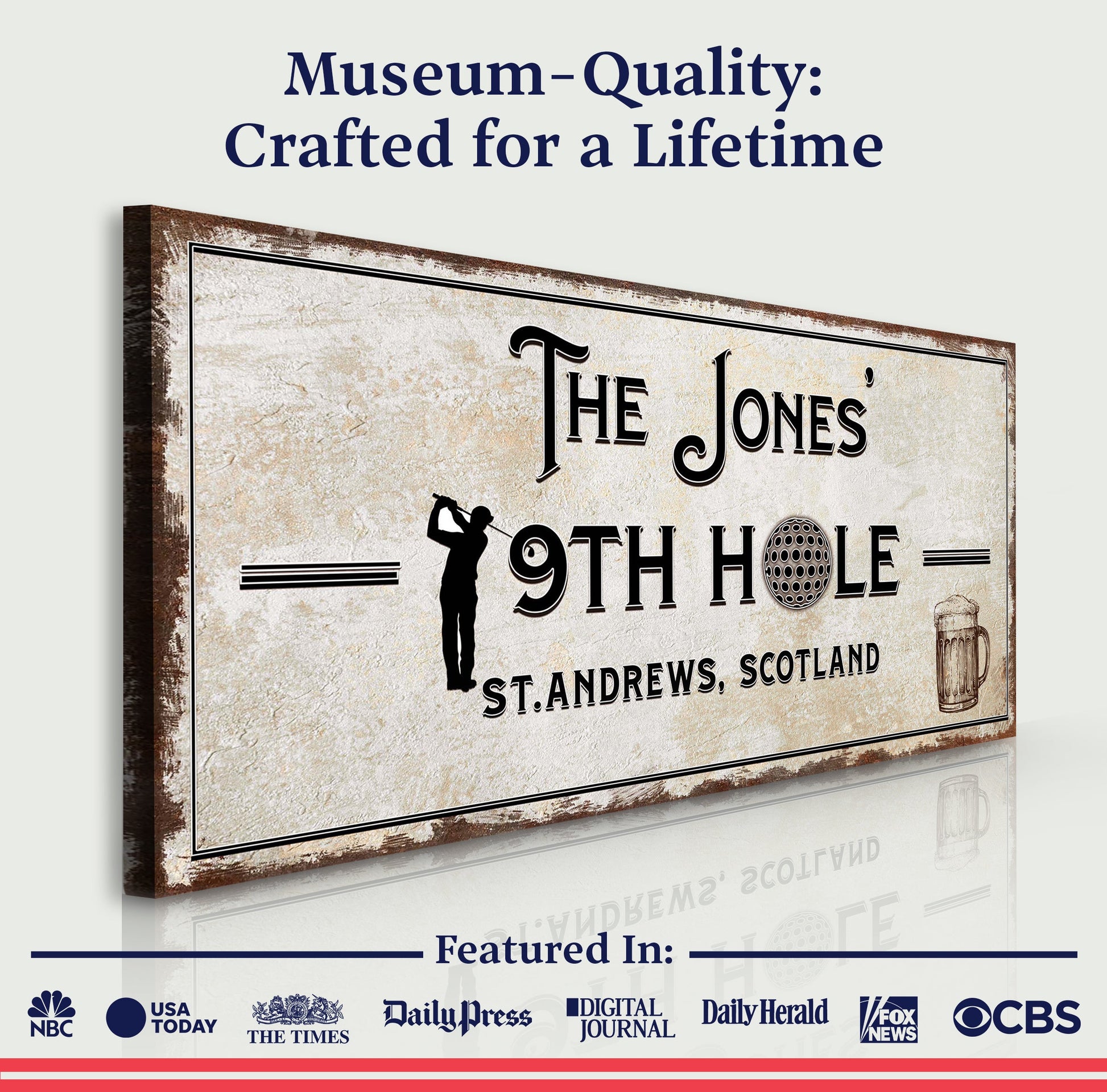 19th Hole Golf Personalized Sign