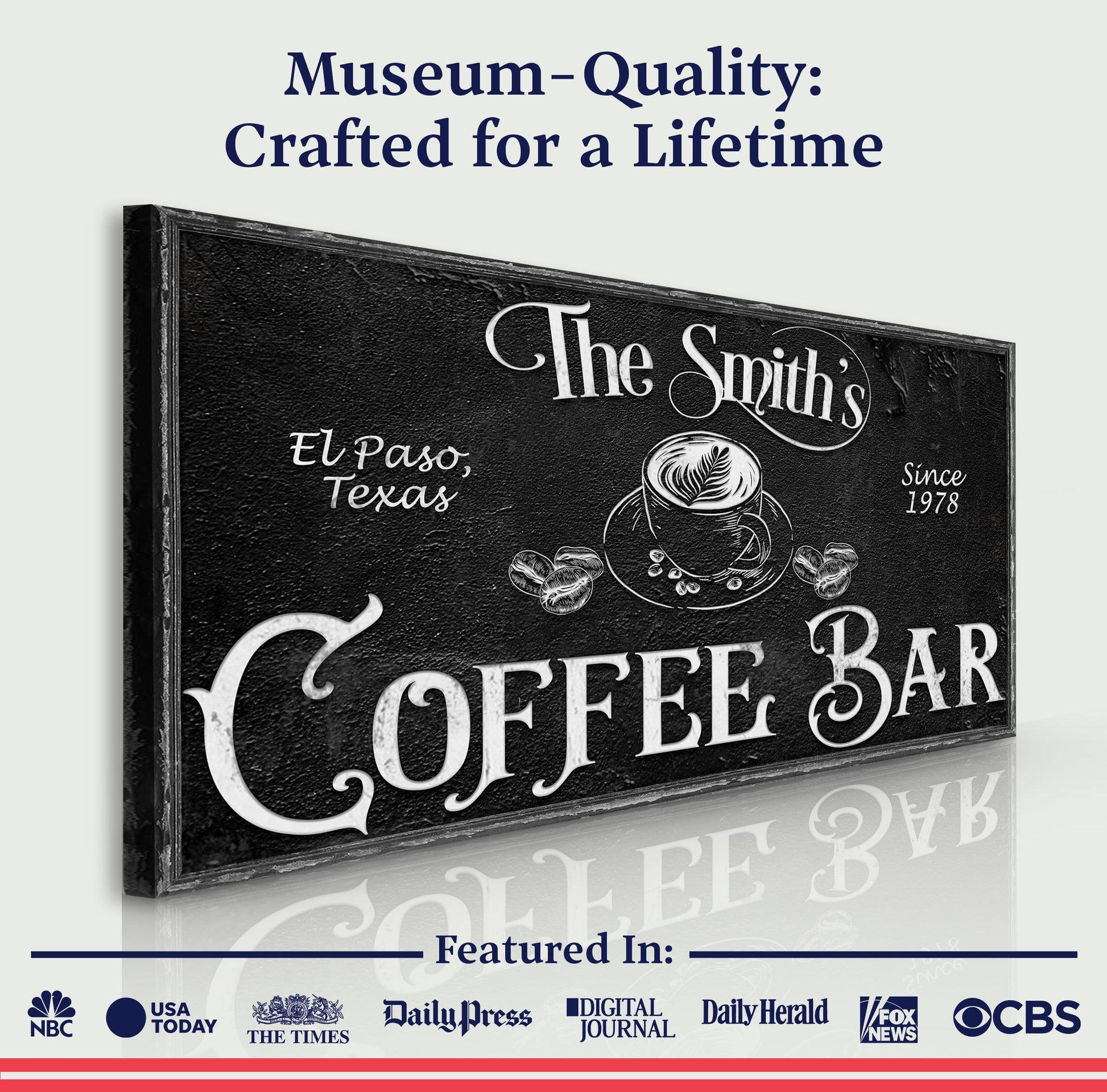 Personalized Coffee Bar Sign VI