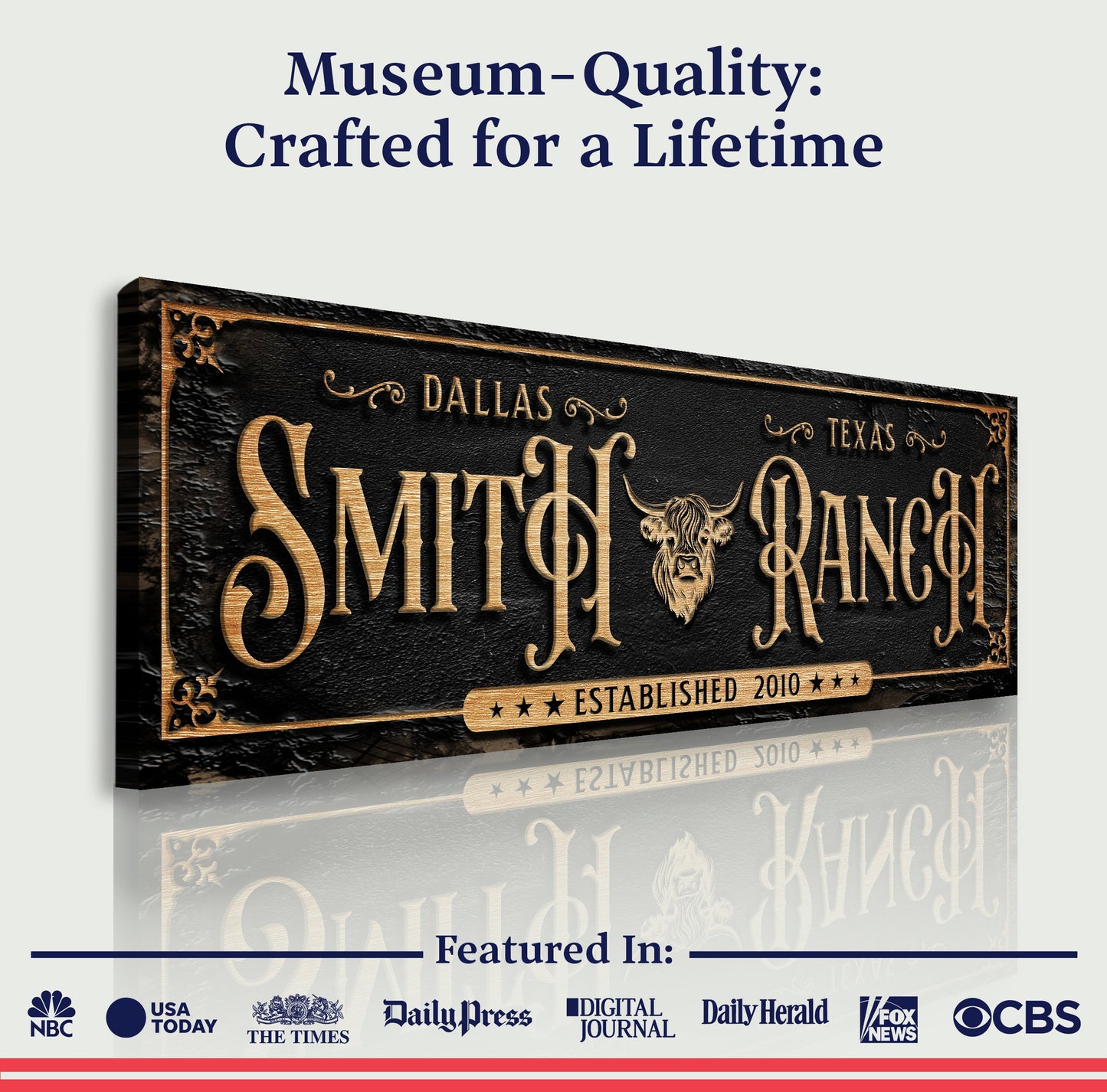 Personalized Cattle Ranch Sign