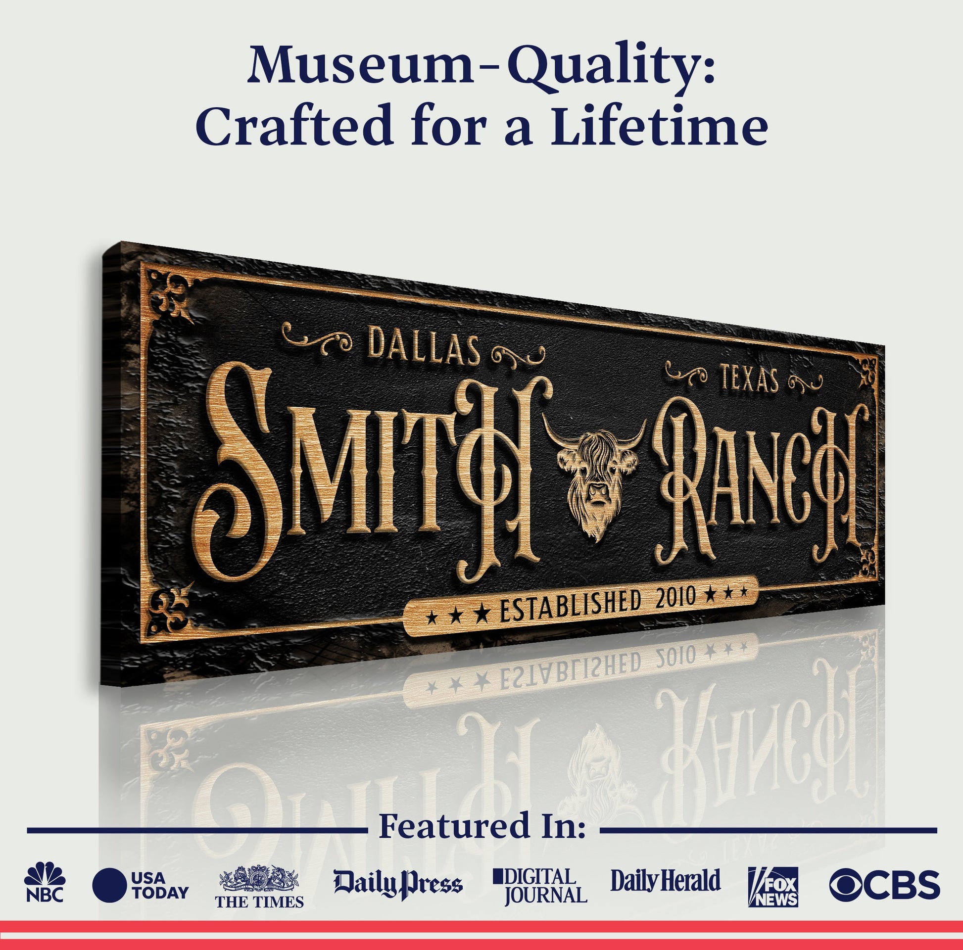 Personalized Cattle Ranch Sign