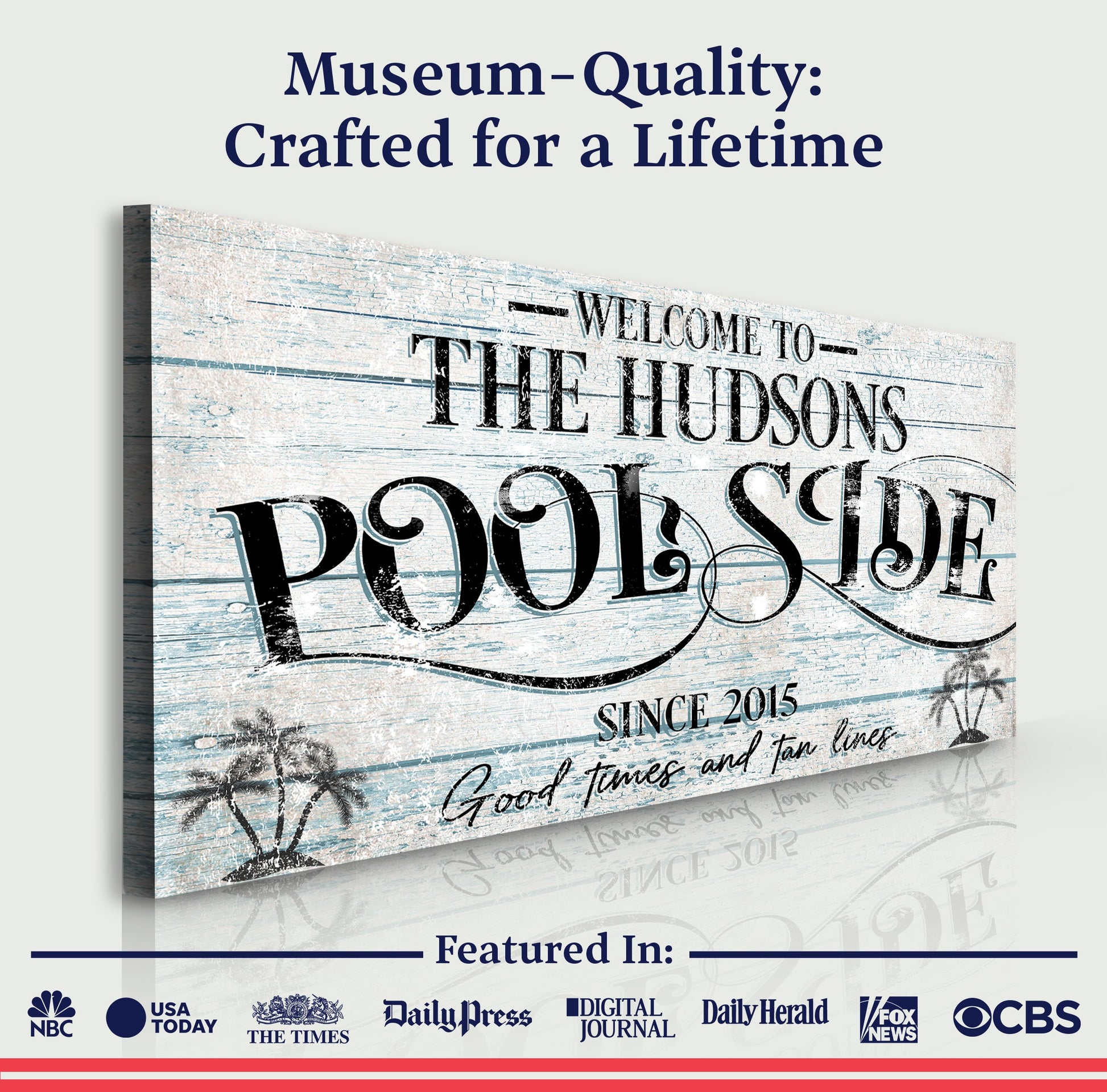 Personalized Poolside Sign II