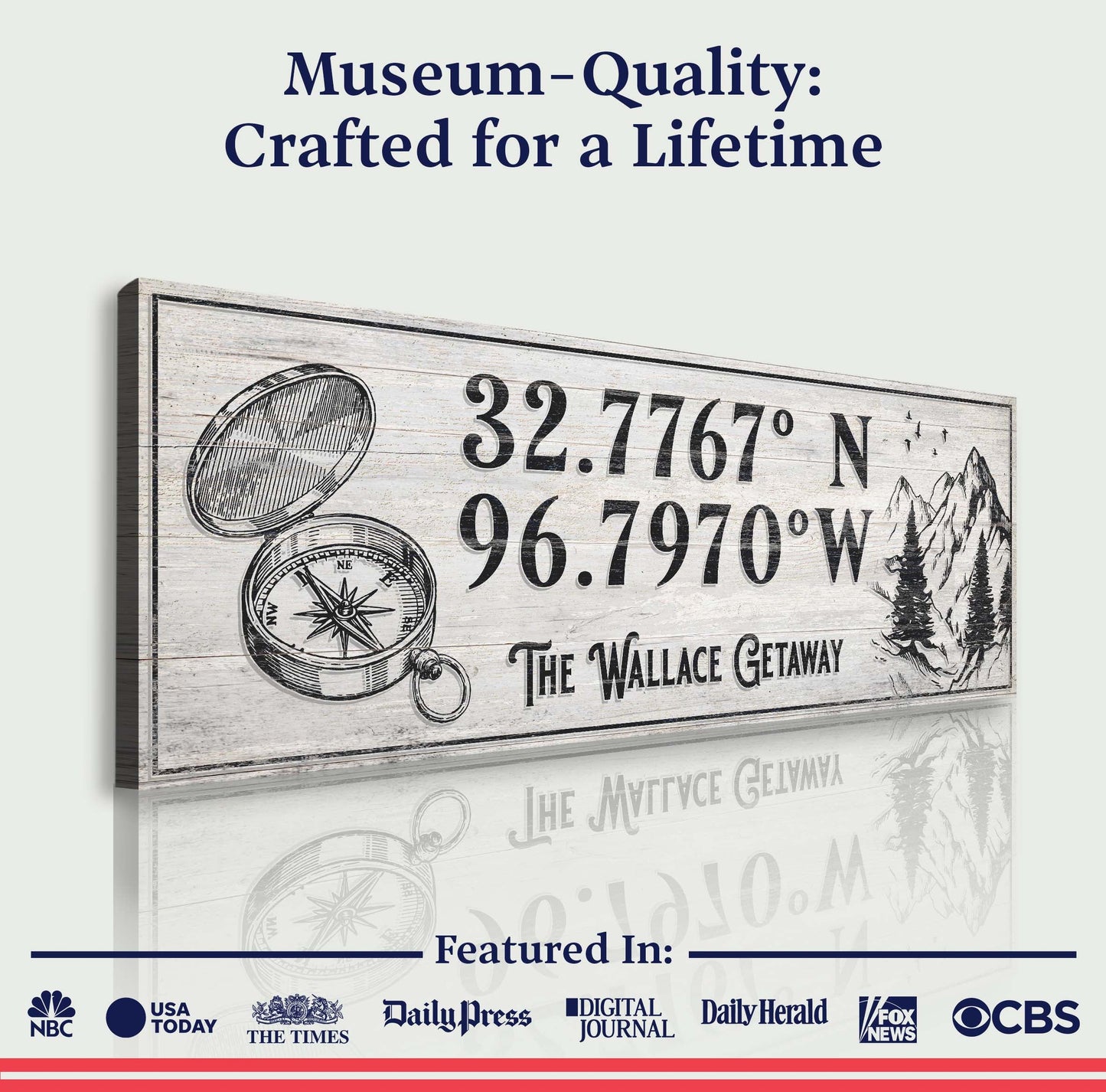 House Retreat Coordinates Sign II