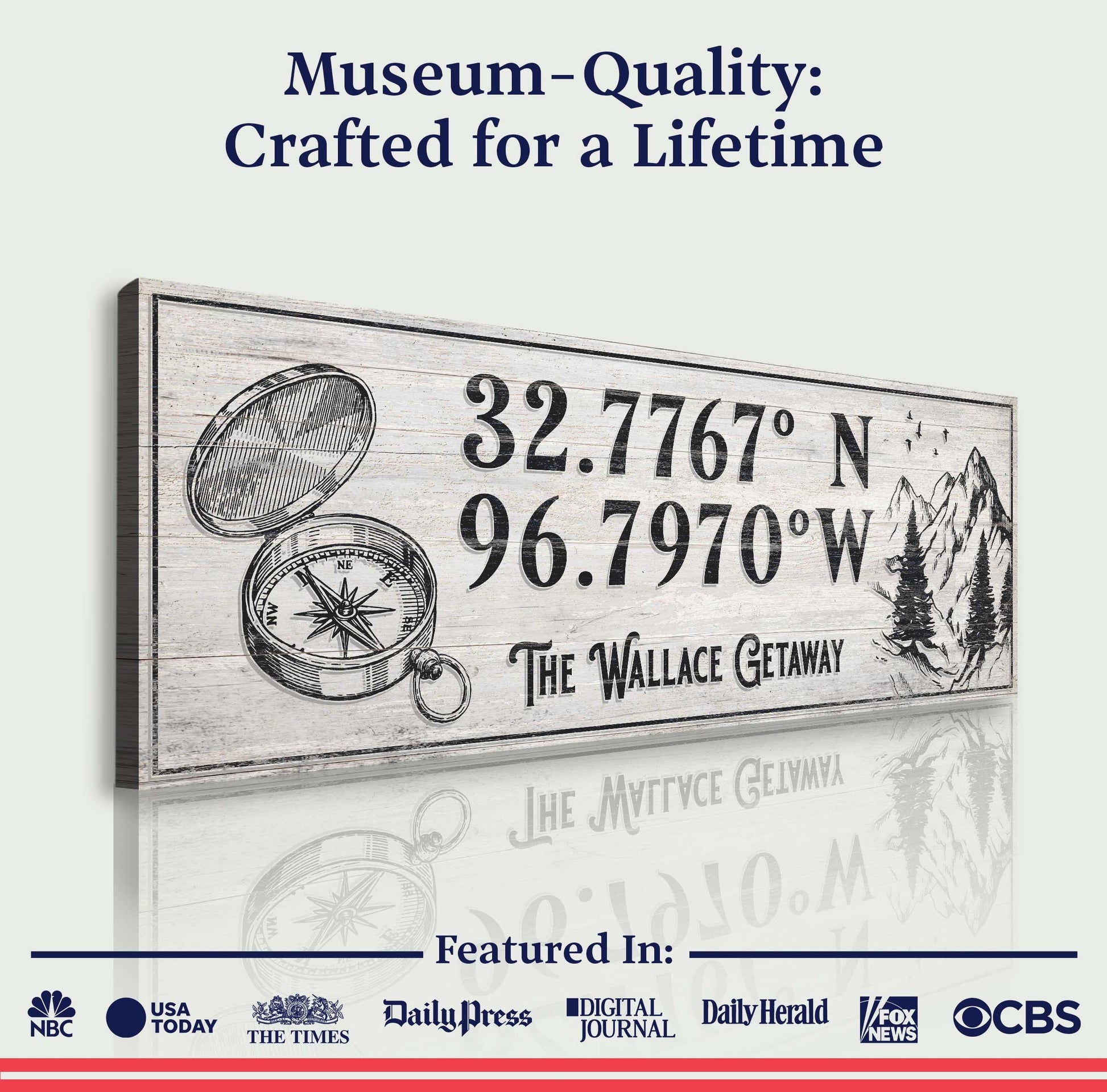 House Retreat Coordinates Sign II