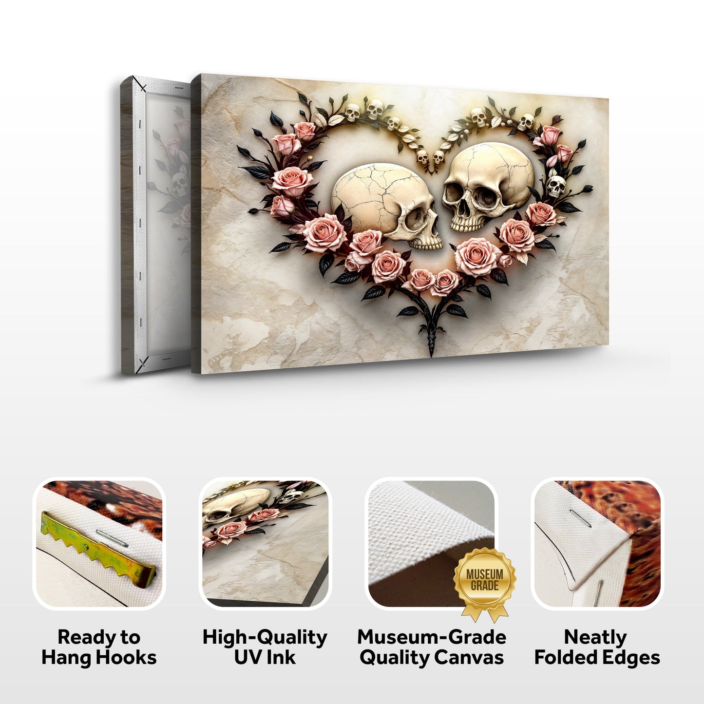 Skull and Flowers Wall Art VI