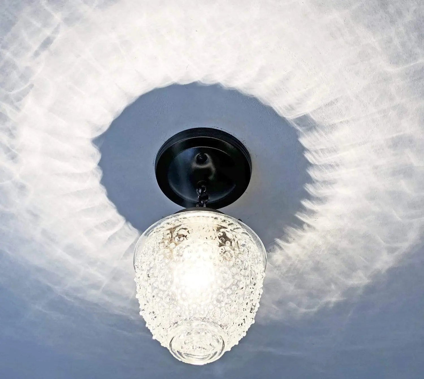 Acorn Antique Glass Ceiling Light with Chain