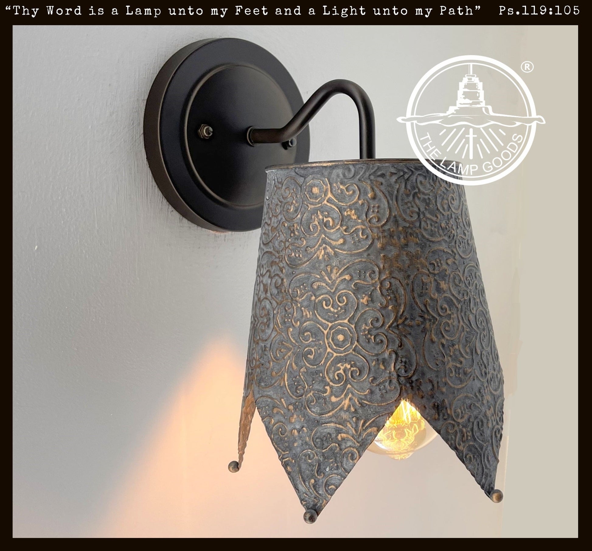 Jubilant Ornate Copper Wall Sconce Light Fixture