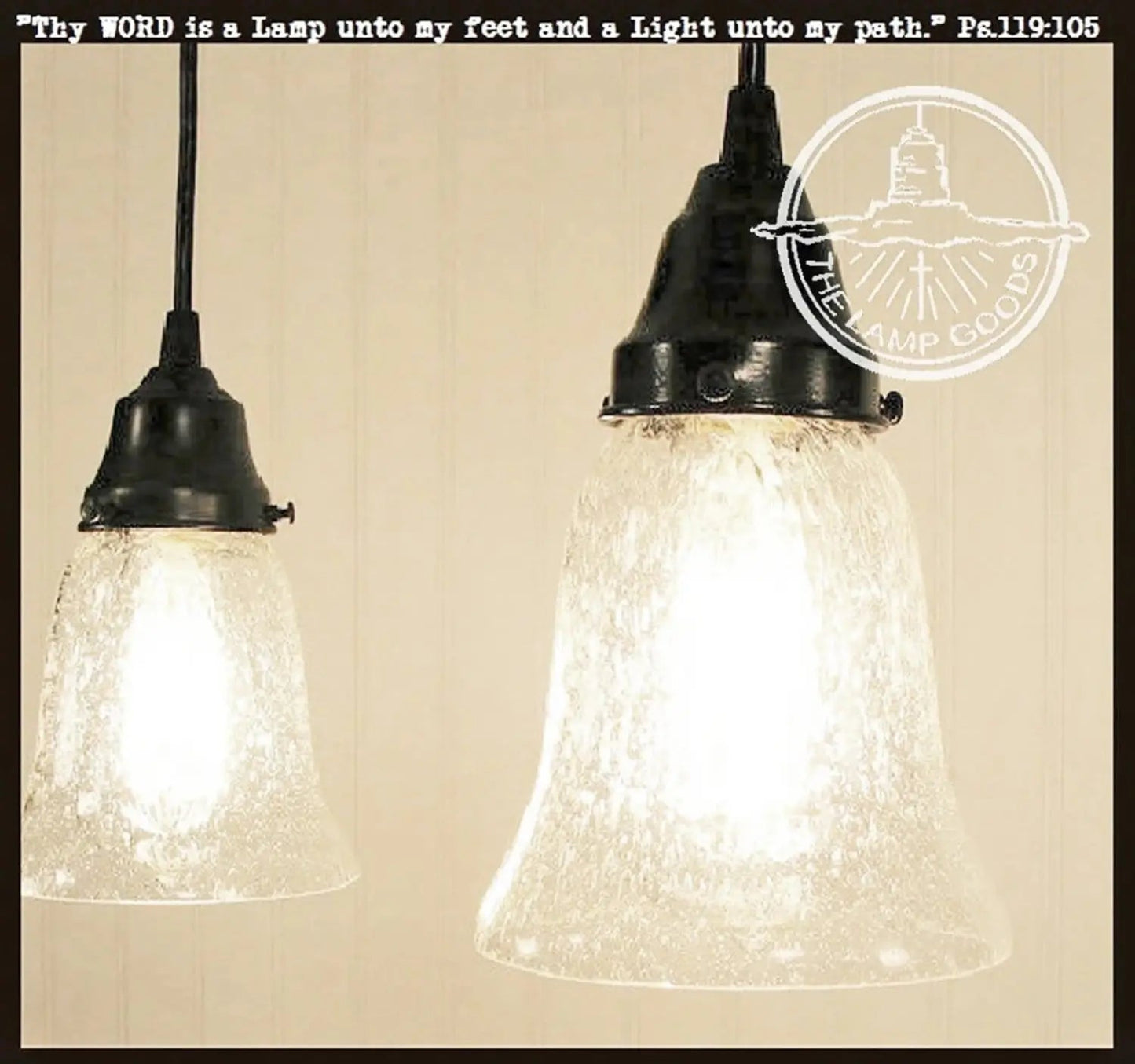 Clear Seeded Shade Glass Pendant Light