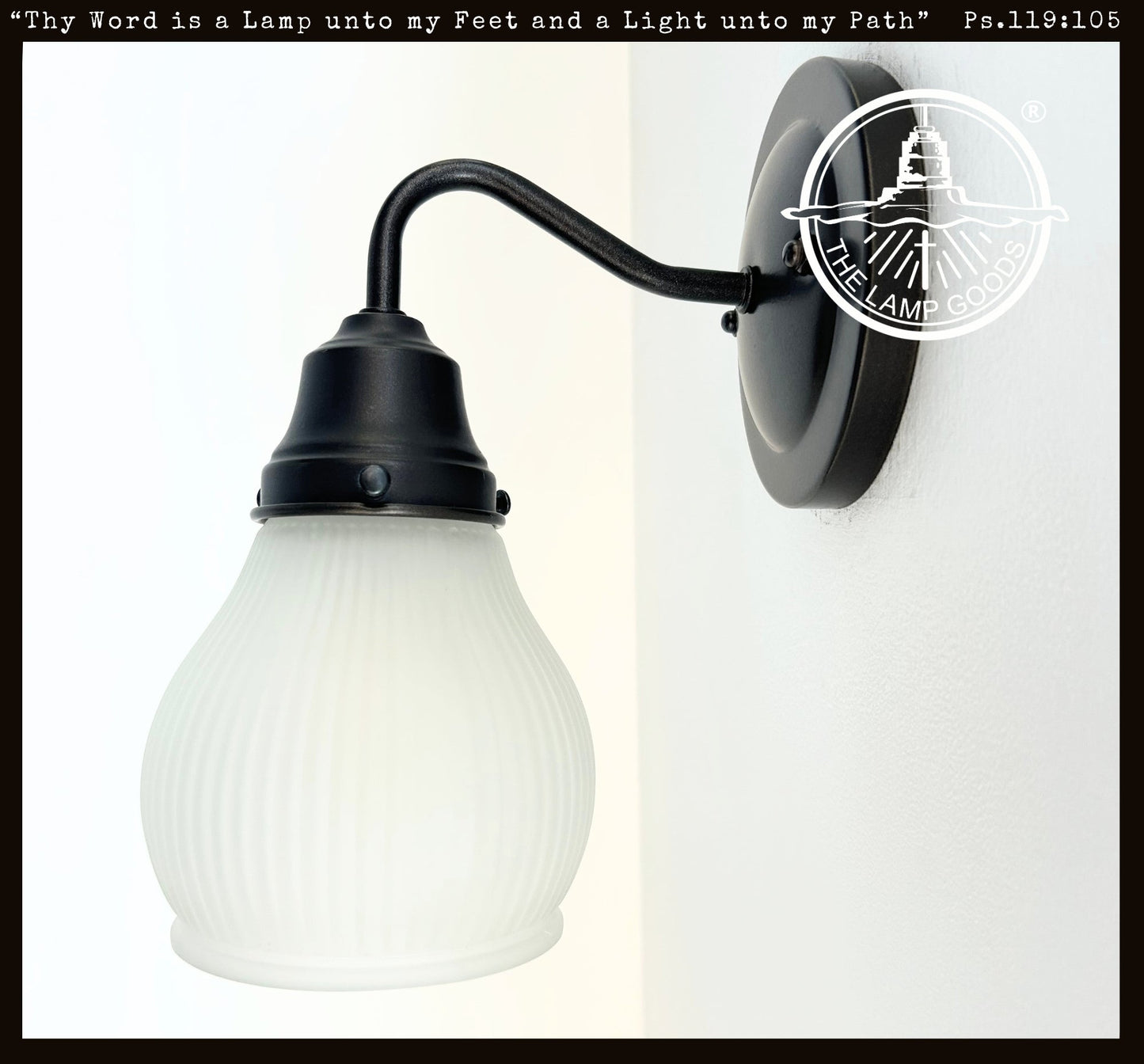 Holophane Fluted Pear Frosted Glass Wall Sconce or Pendant Light