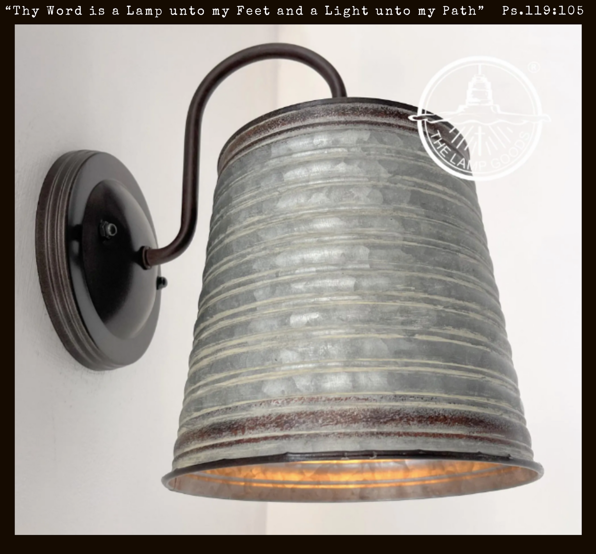 Corrugated Rustic Barn Metal Farmhouse Wall Light Fixture