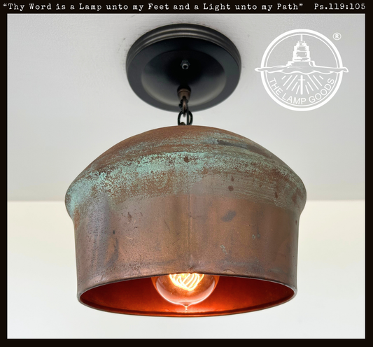 HANDCRAFTED Copper Pendant Light Fixture With Chain
