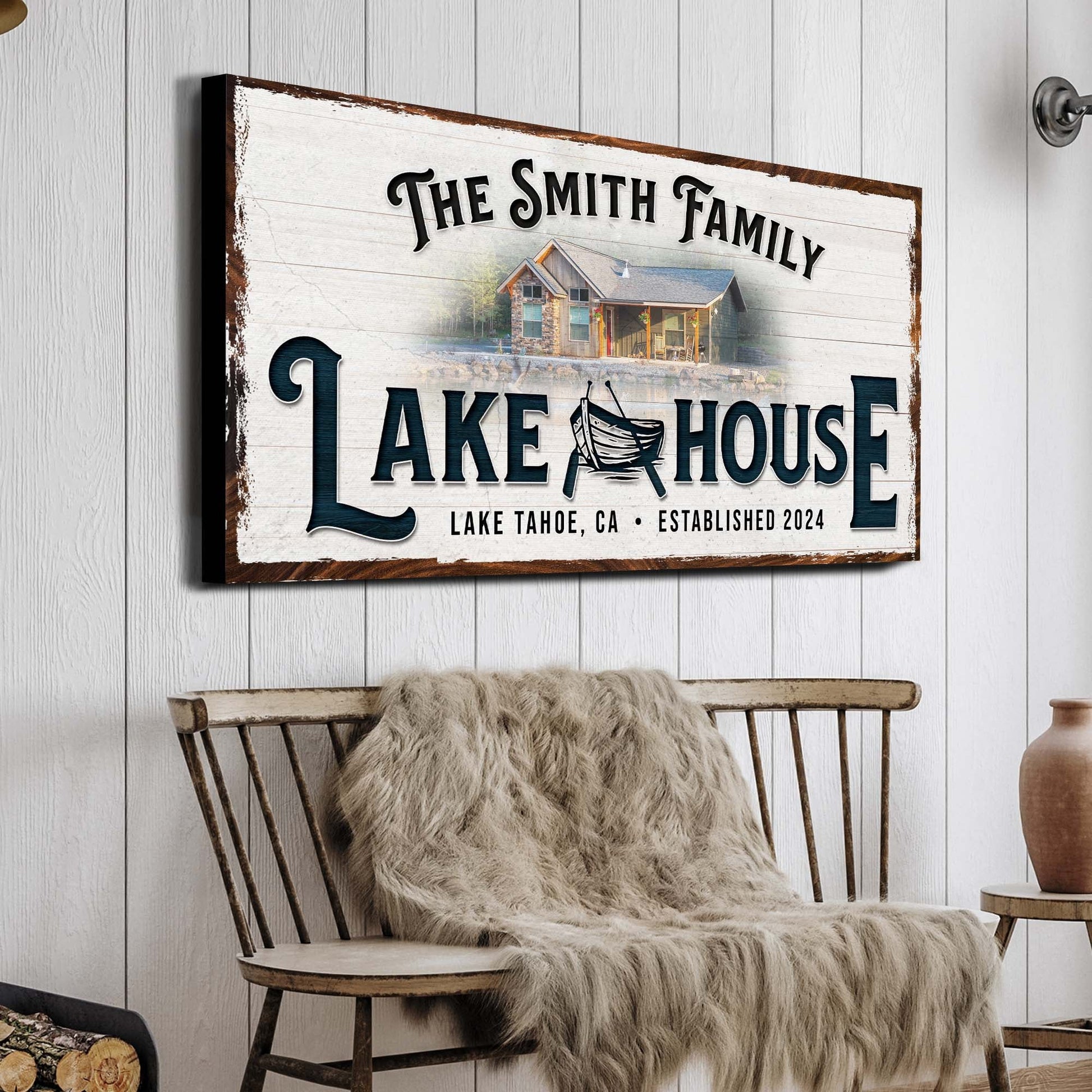 Personalized Lake House Sign