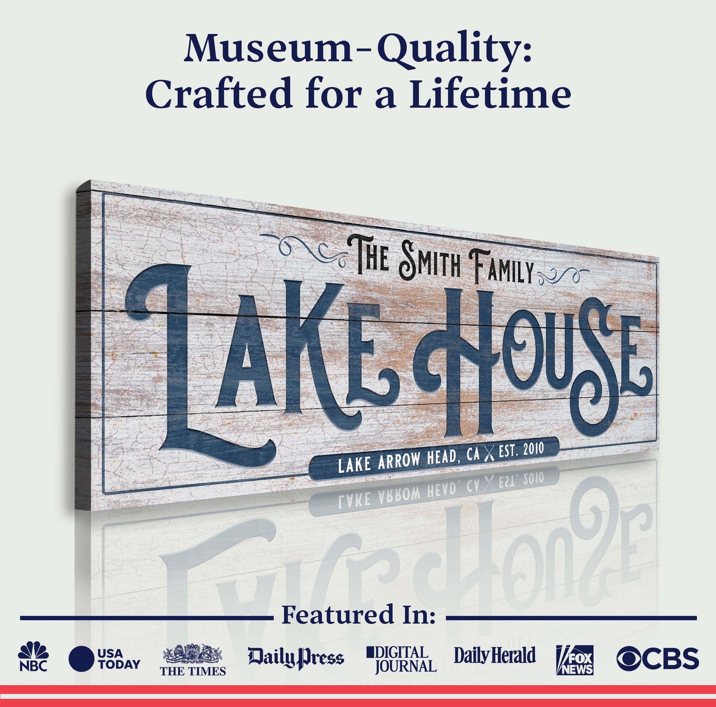 Personalized Lake House Sign III