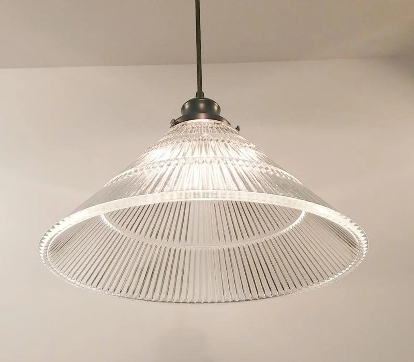 Very Large 1960's Vintage Holophane Chandelier Light