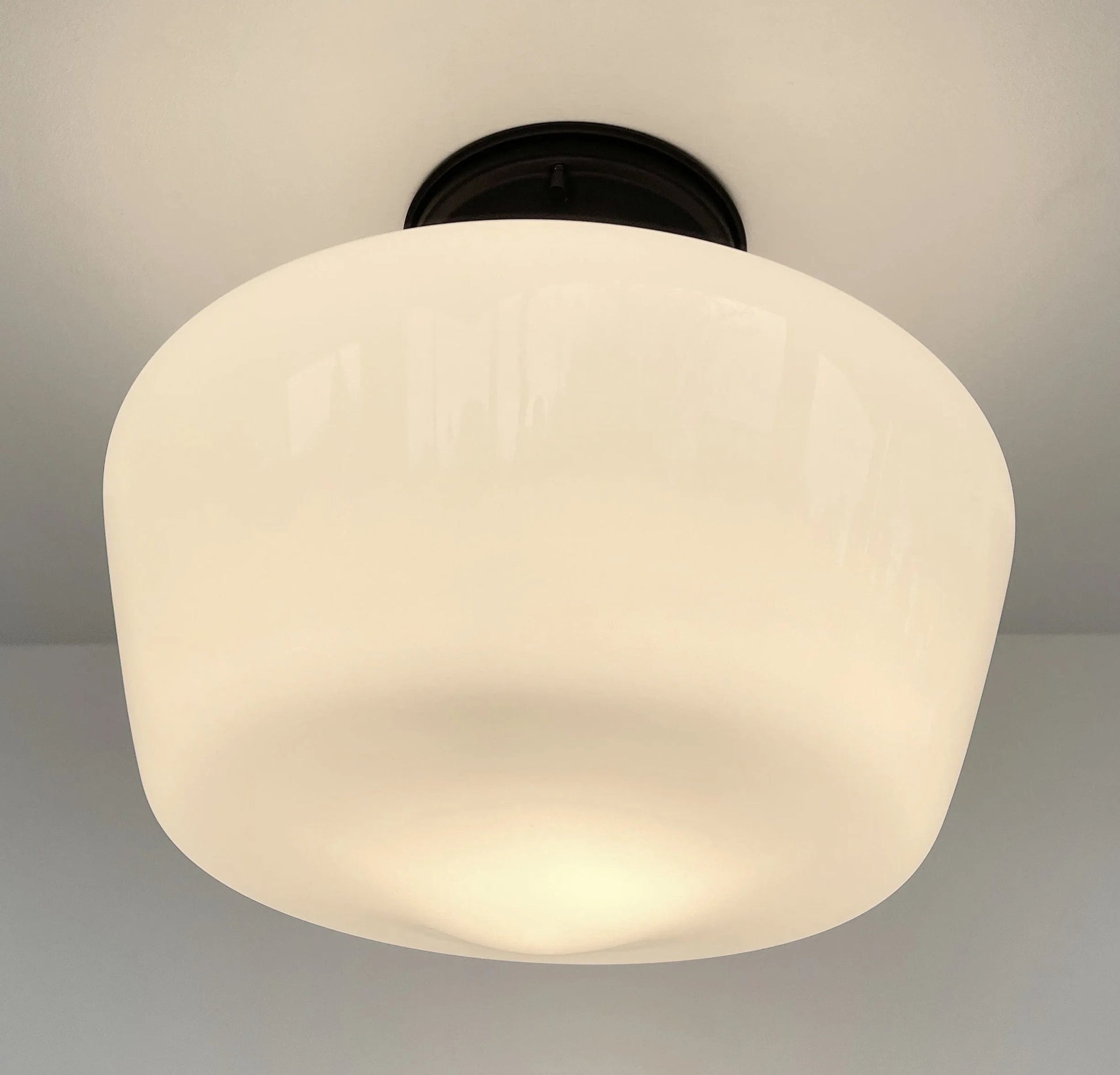 Large Schoolhouse Milk Glass LIGHT Fixture