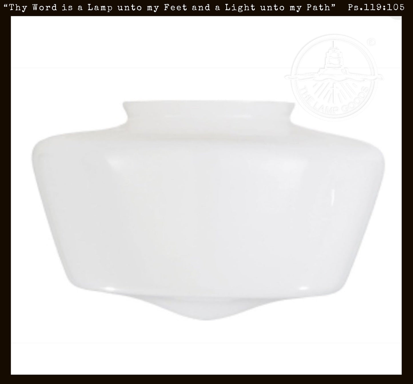 12" Dia. Clear Over Opal Glass Schoolhouse Shade