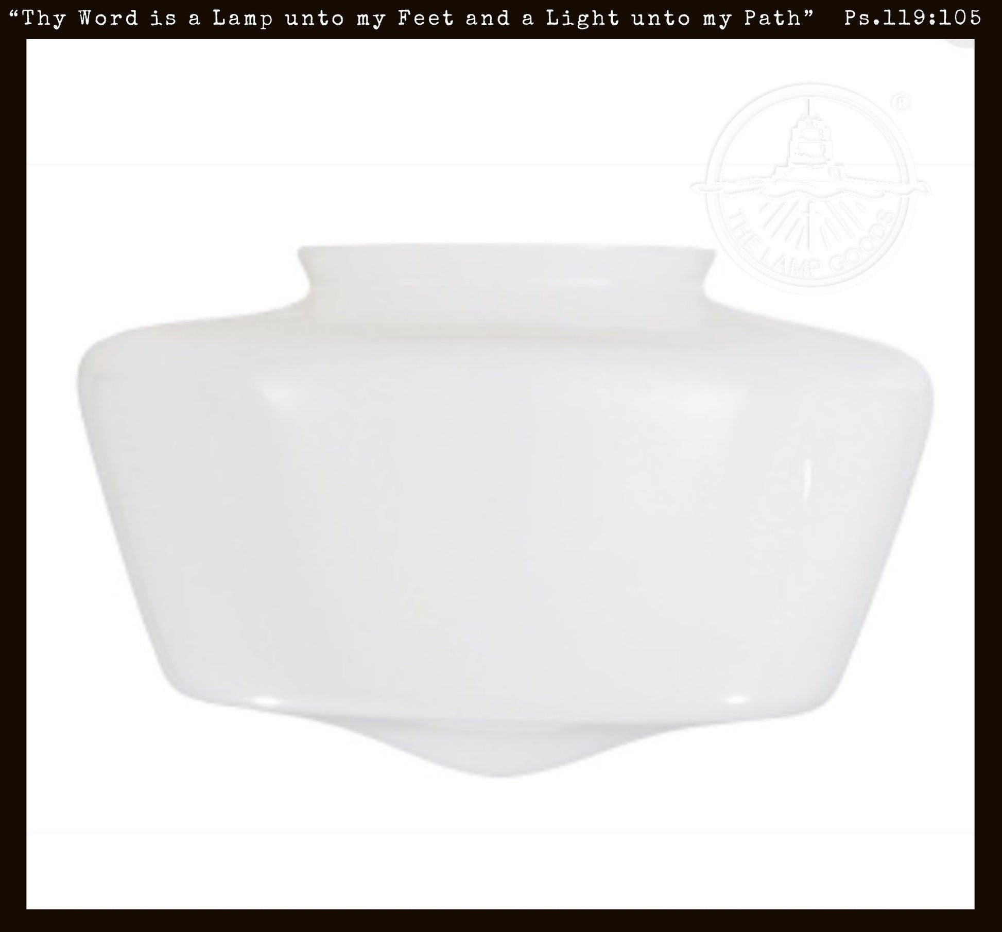 12" Dia. Clear Over Opal Glass Schoolhouse Shade