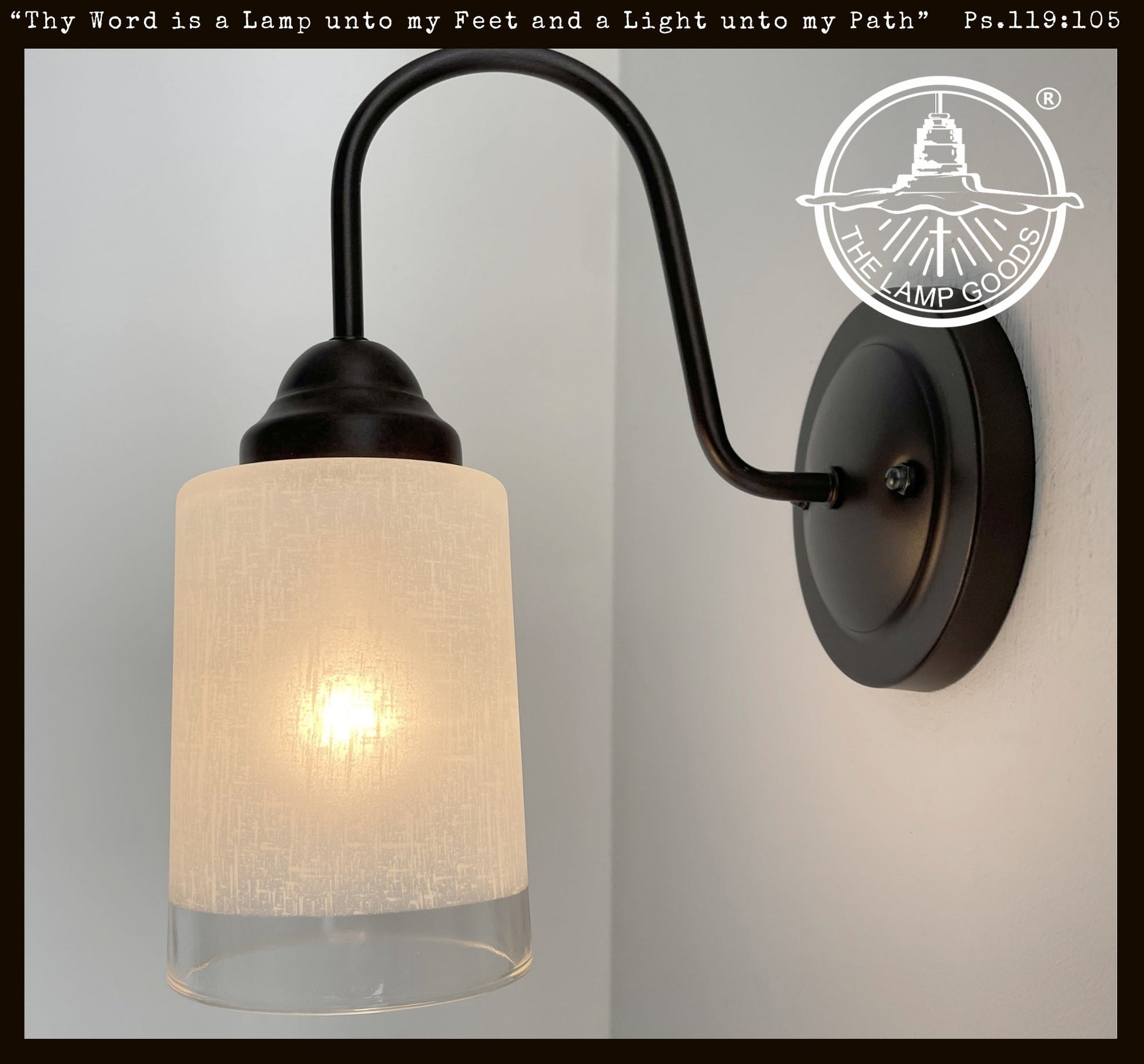 Modern Farmhouse Linen & Clear Glass Wall Sconce Lighting