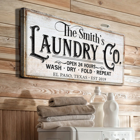 The Laundry Room Sign IX