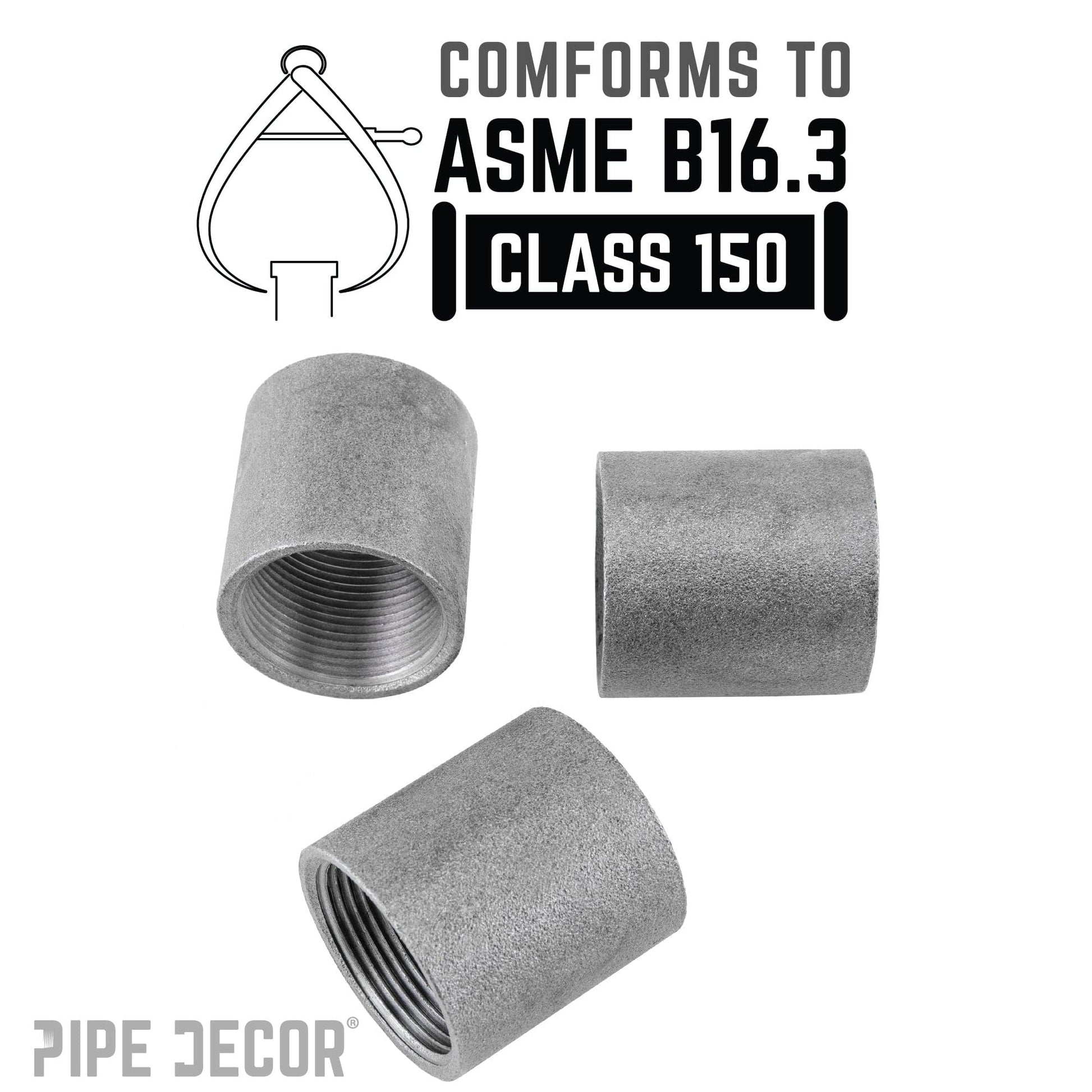 1 1/2 in. Black Merchant Coupling