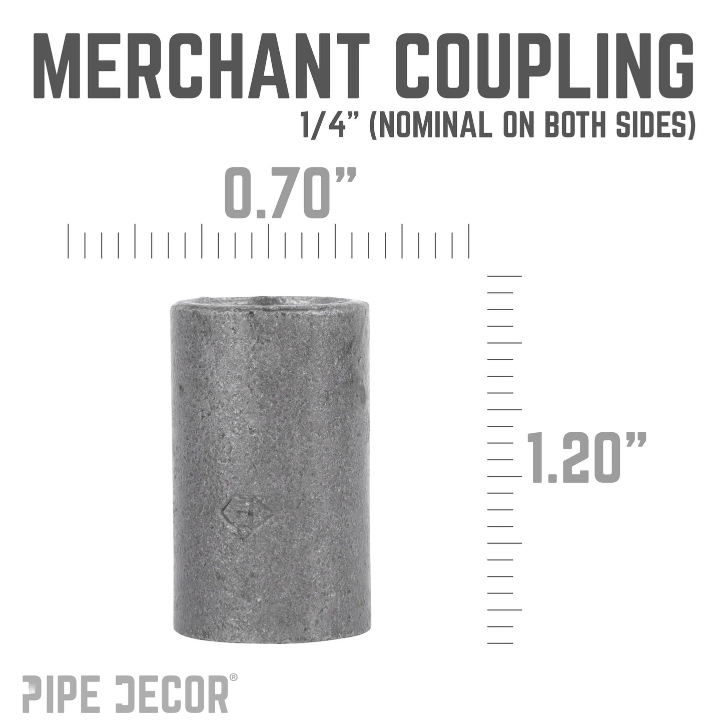 1/4 in. Black Merchant Coupling
