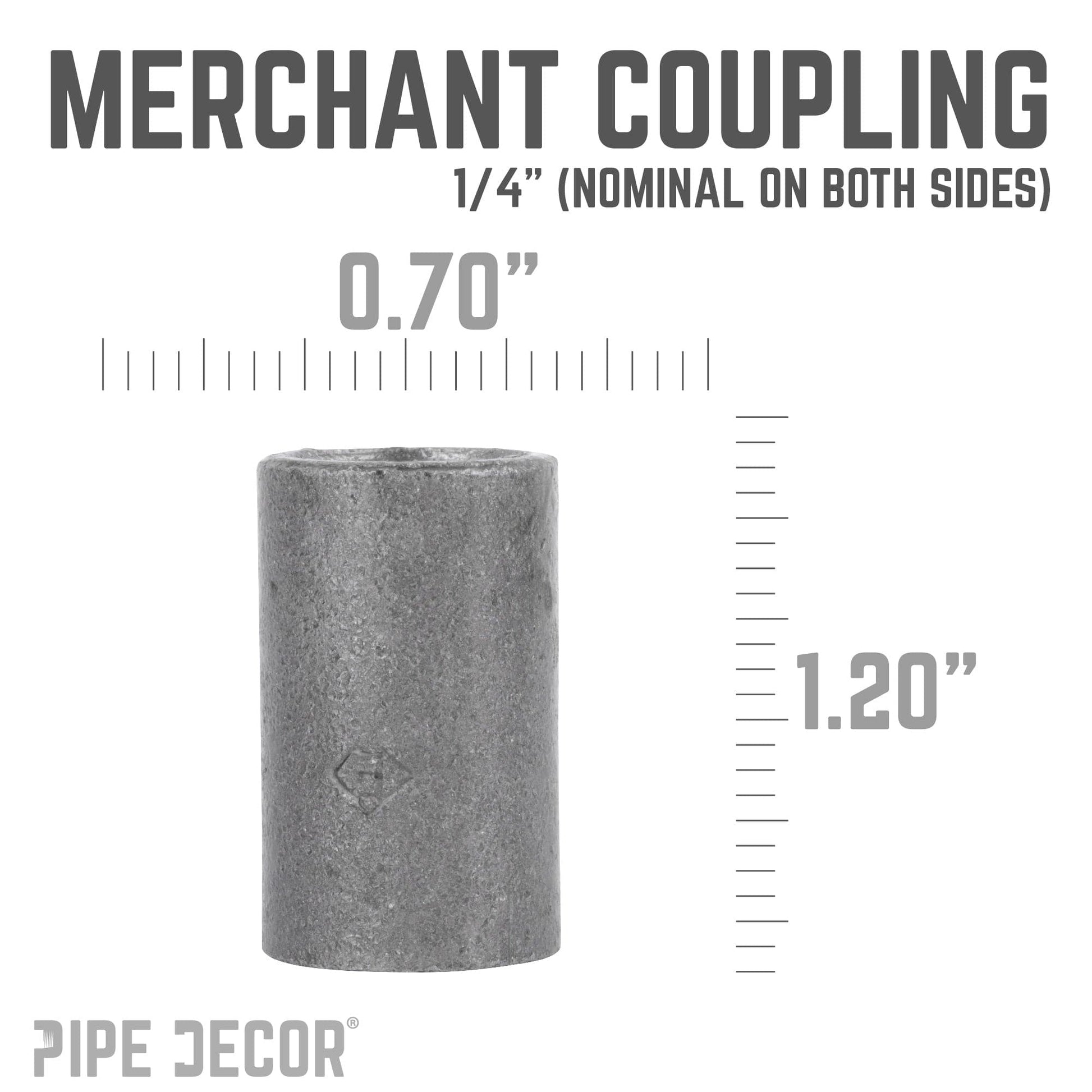 1/4 in. Black Merchant Coupling