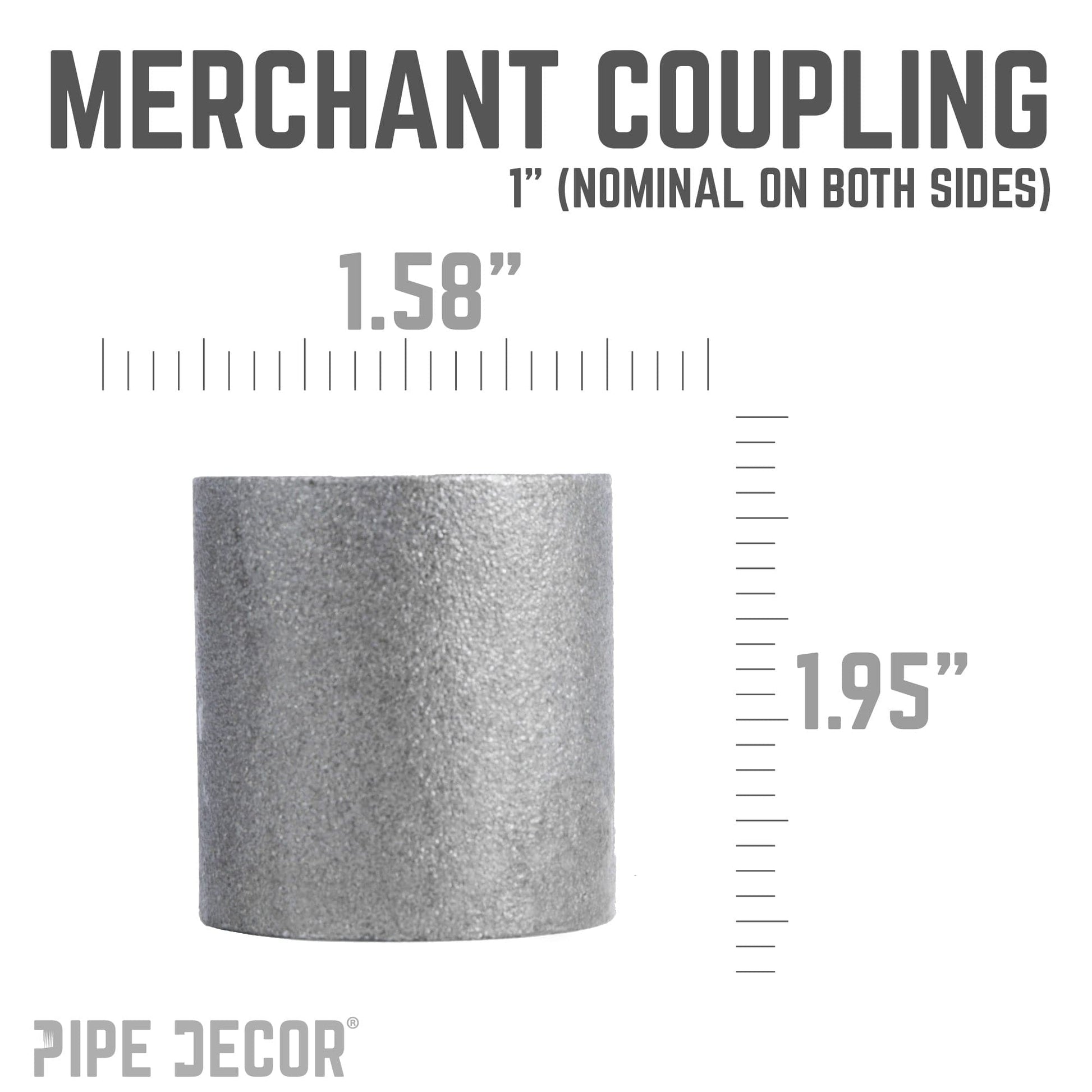 1 in. Black Merchant Coupling