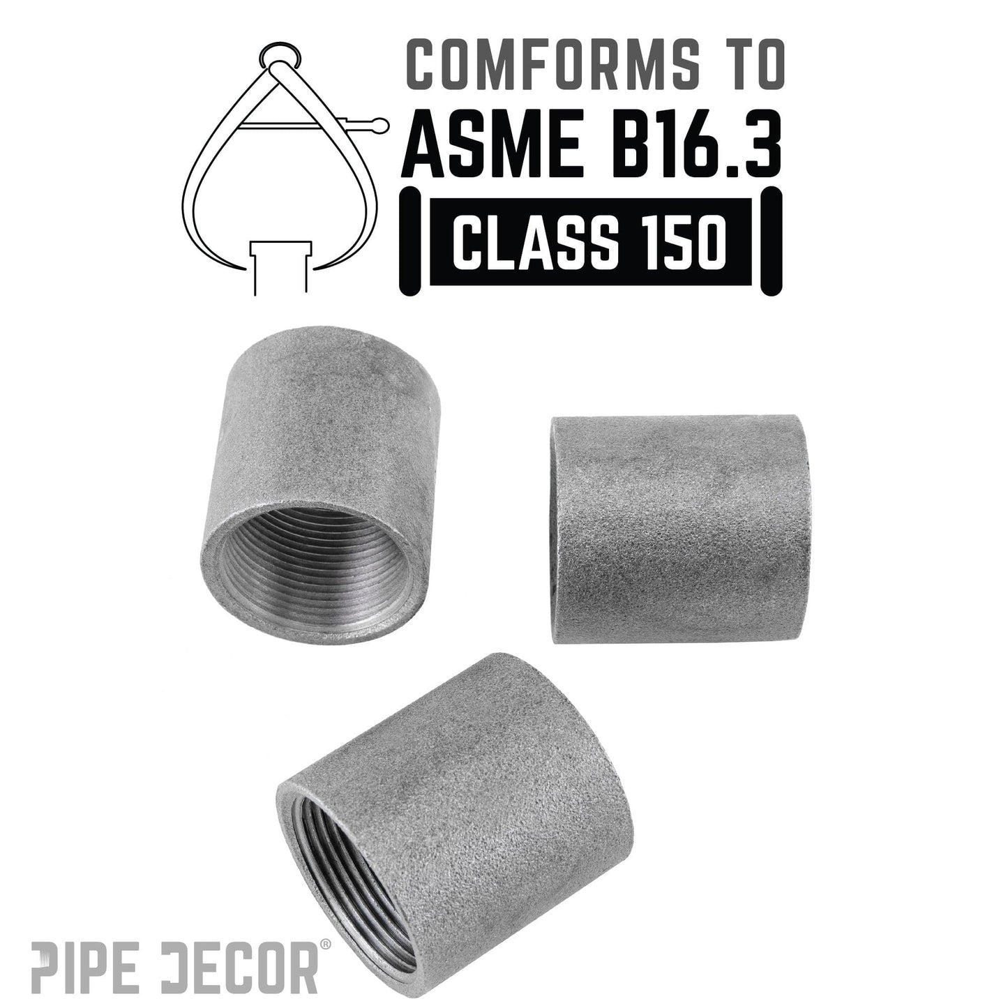 1 in. Black Merchant Coupling