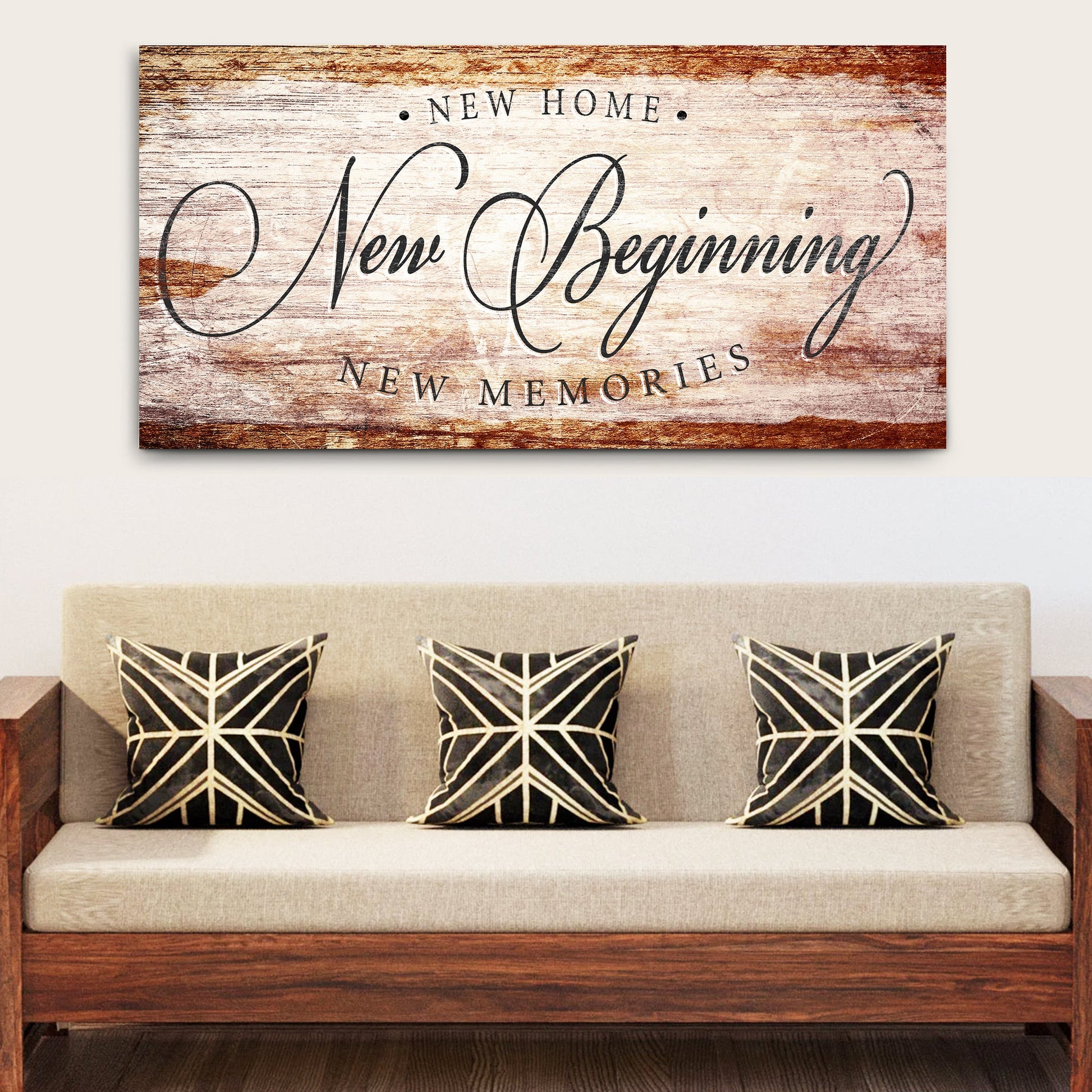 New Home New Beginning New Memories Sign IV