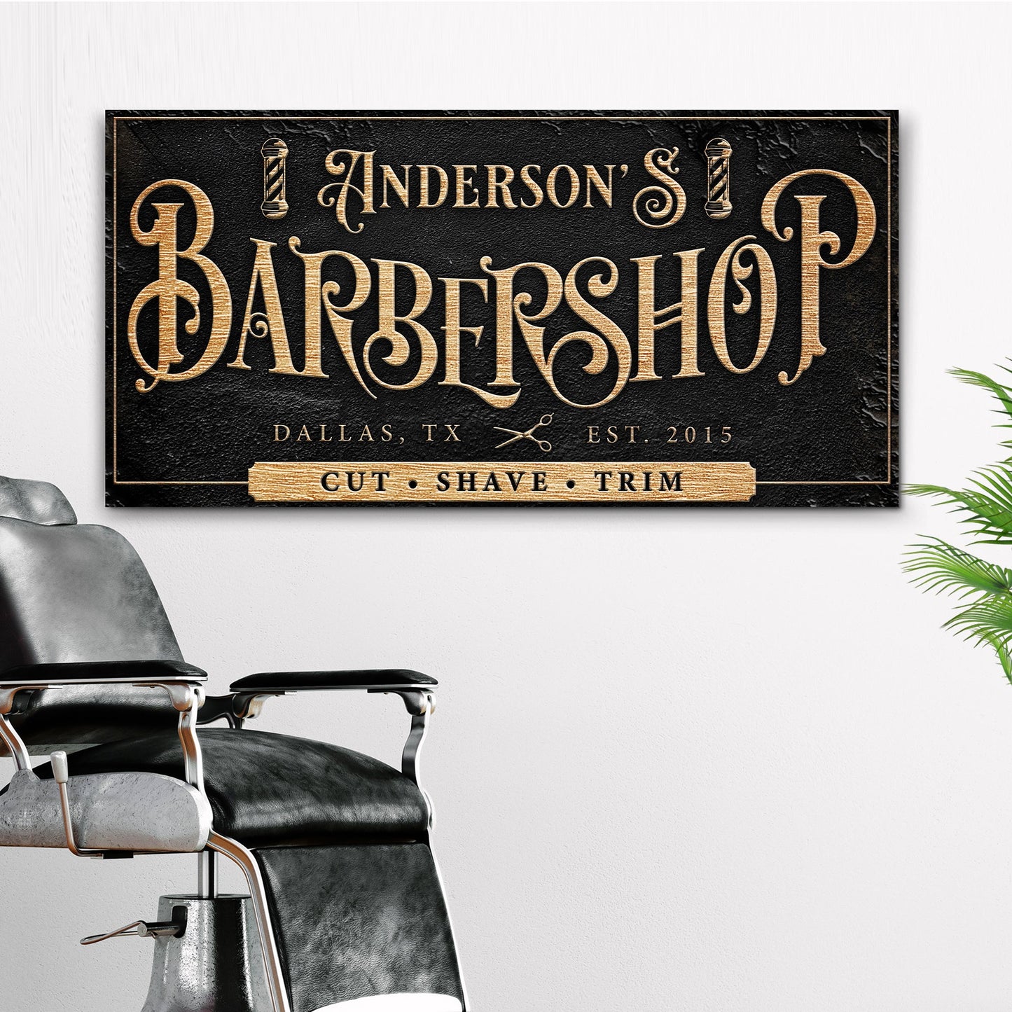 Personalized Barbershop Sign
