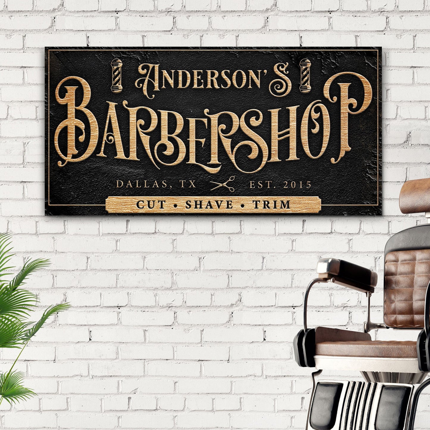 Personalized Barbershop Sign