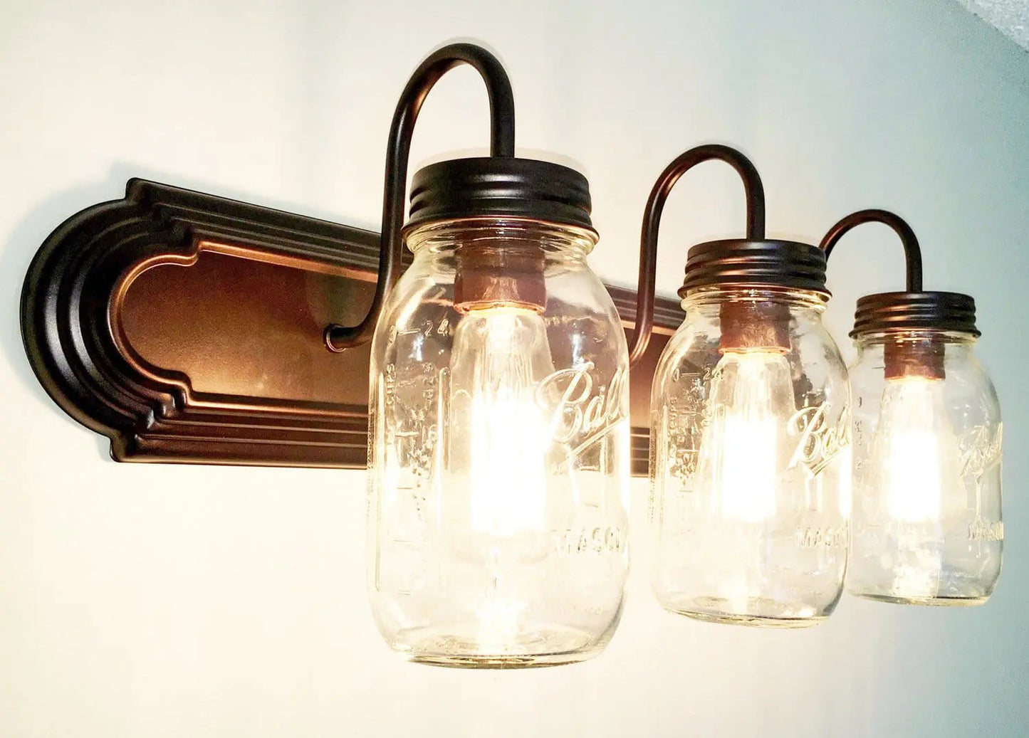 Mason Jar Bathroom Vanity Light