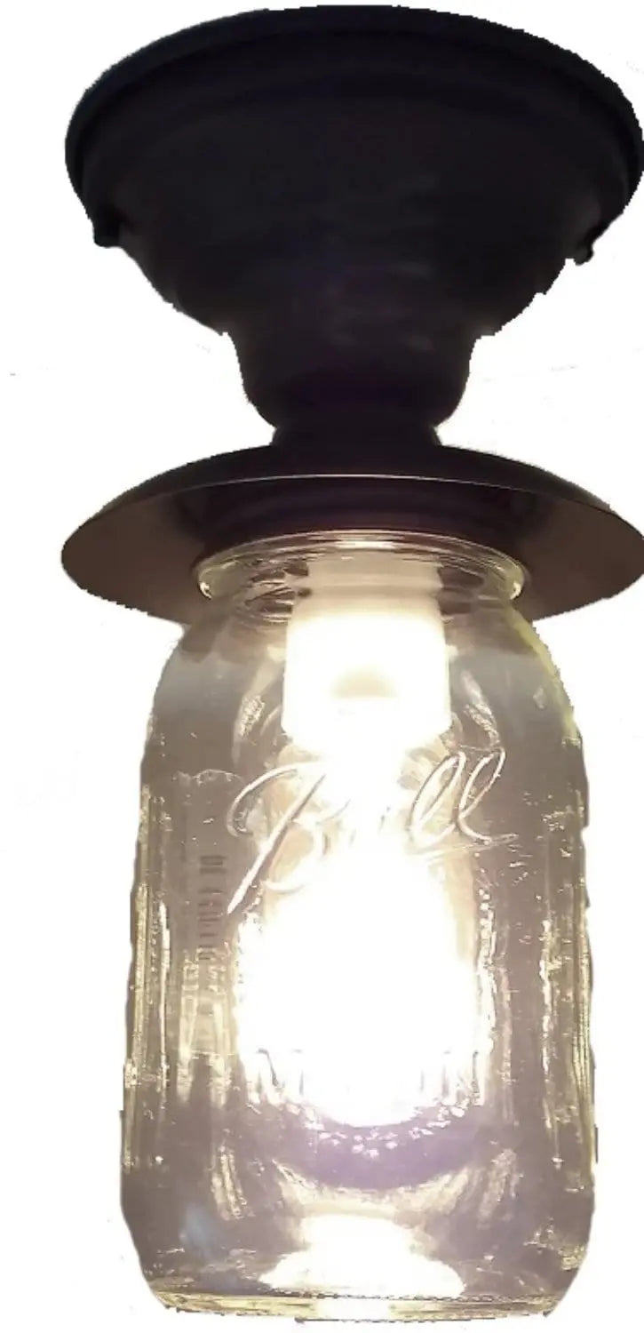 Mason Jar Exterior Outdoor Porch Farmhouse Ceiling Light Fixture