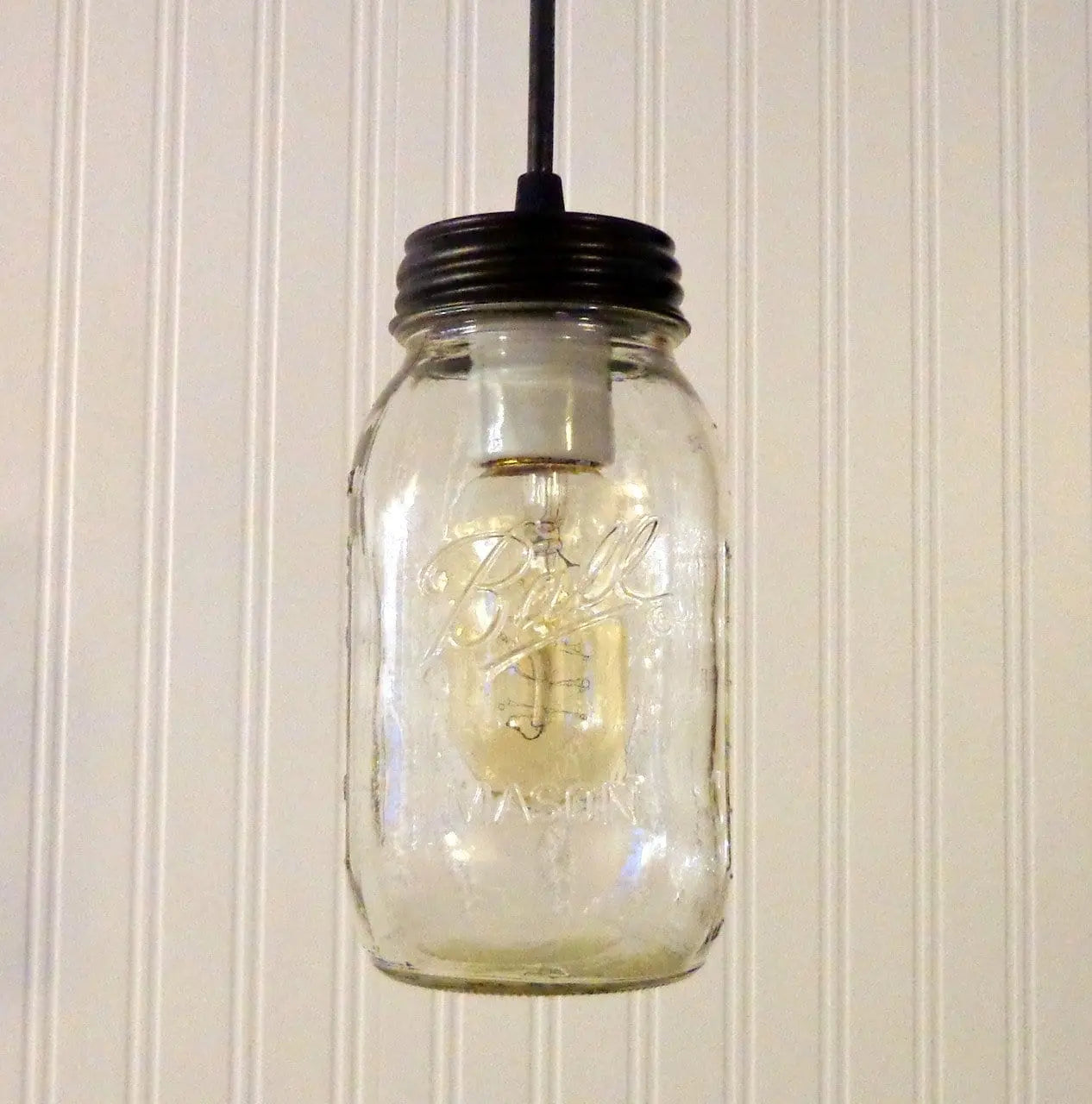 Mason Jar Pendant Light NEW Quart