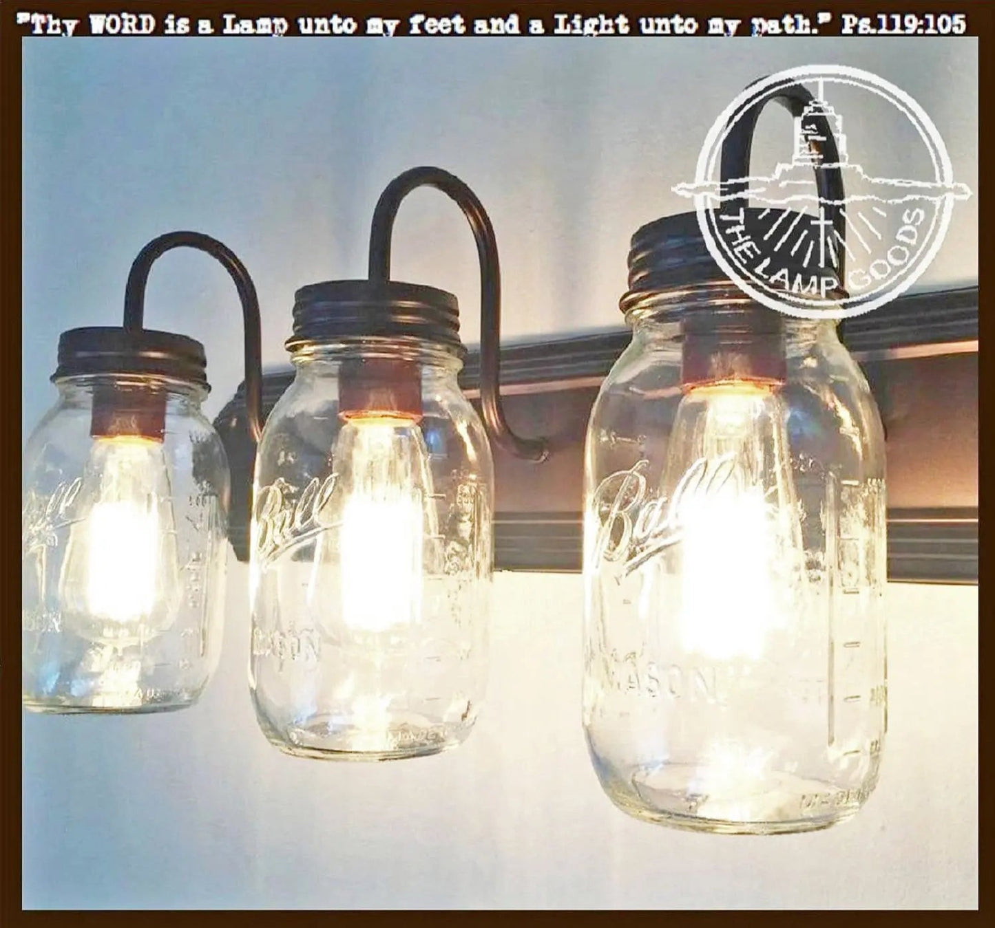 Mason Jar Bathroom Vanity Light