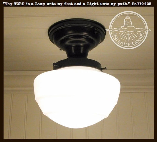 Schoolhouse Ceiling Light Fixture Mushroom Style