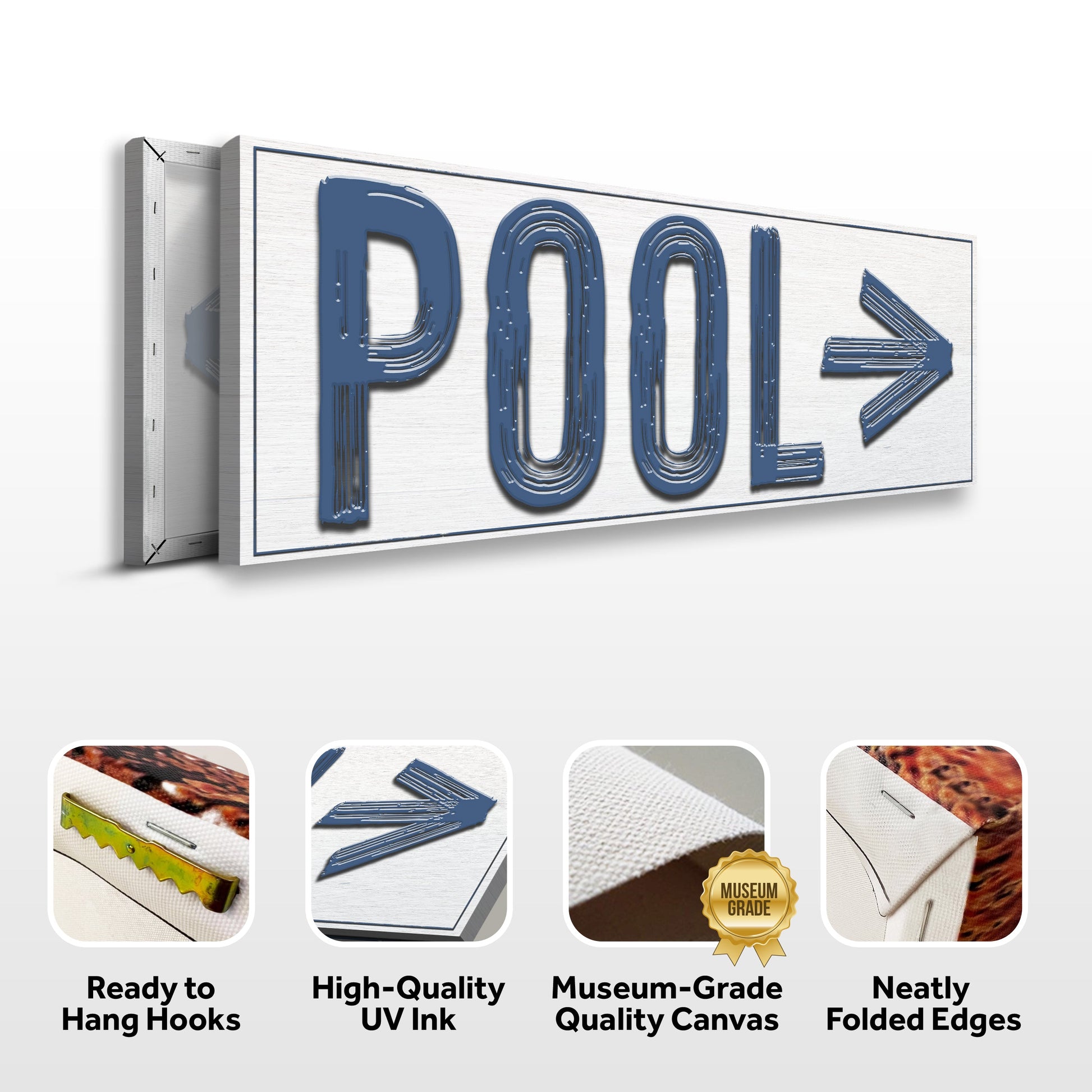 Pool Arrow Sign – Metal Sign Barn