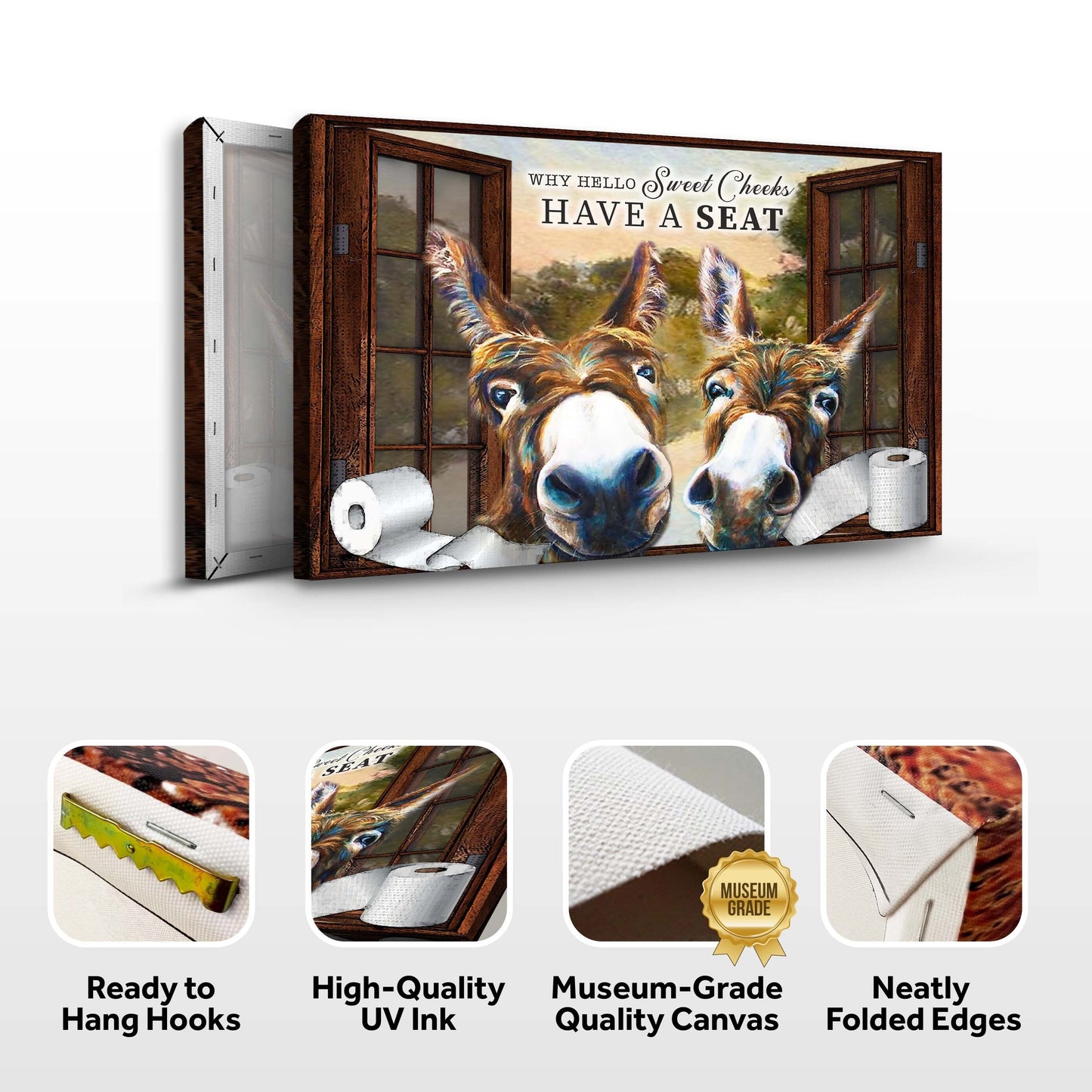 Have A Seat Sweet Cheeks Bathroom Sign