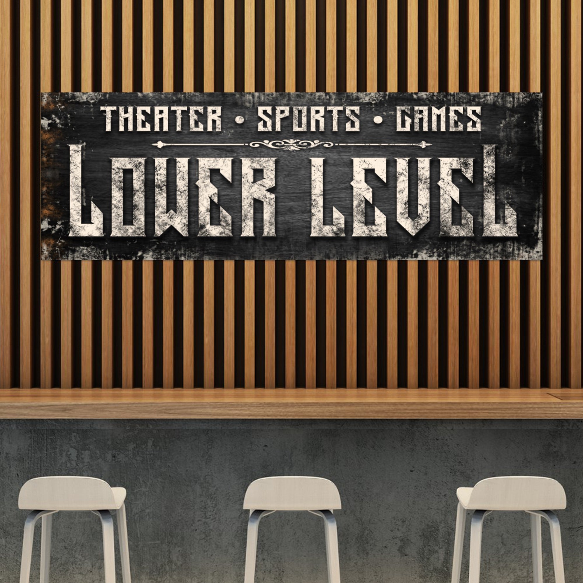 Lower Level Sign – Metal Sign Barn