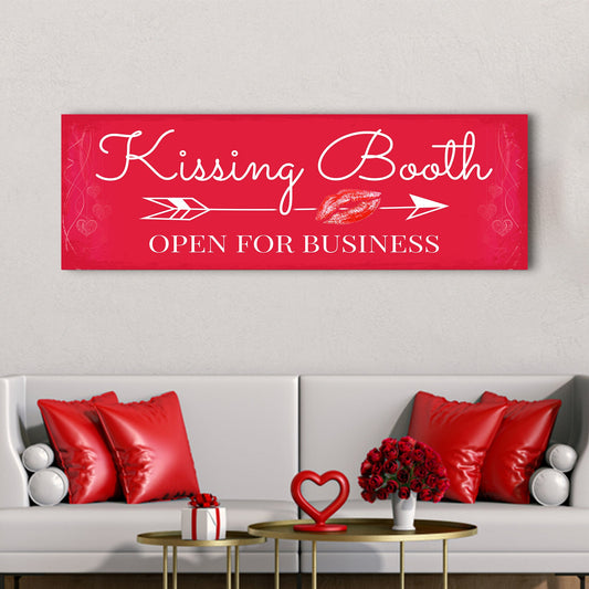 Kissing Booth "Open For Business" Sign