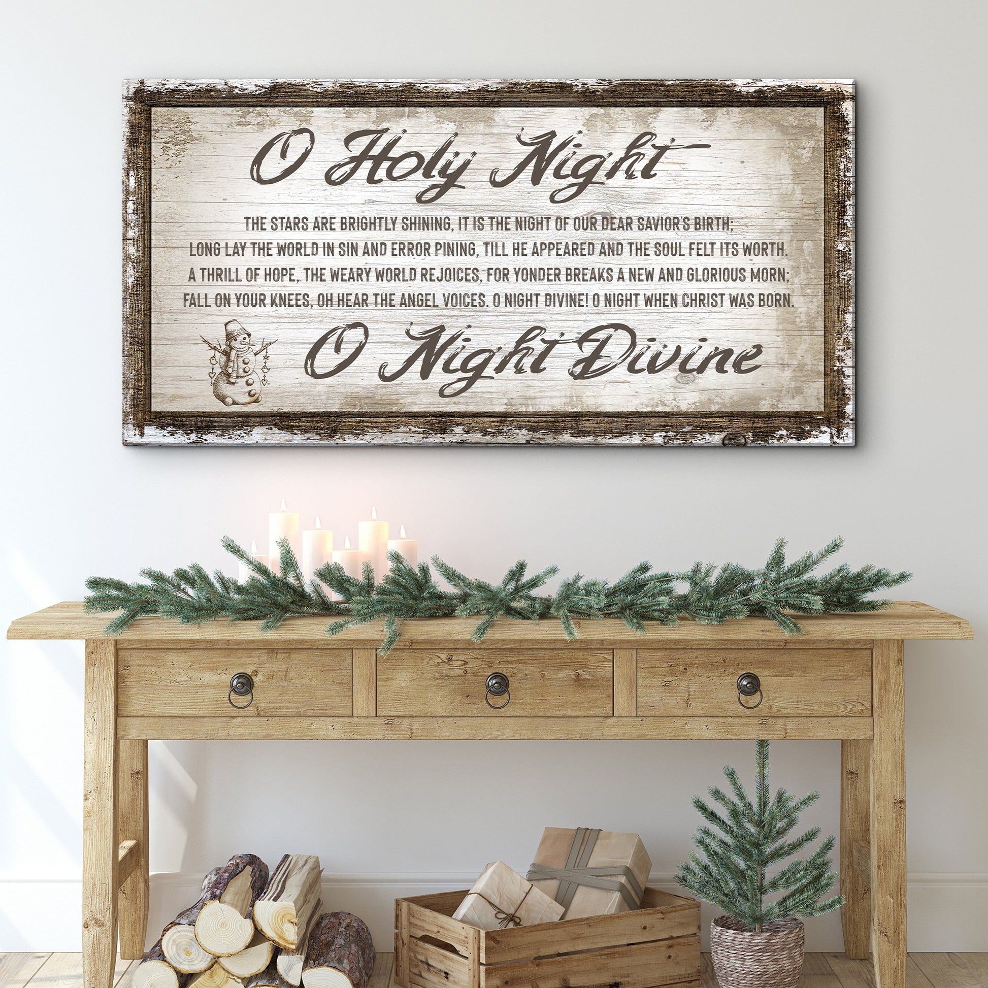 O Holy Night Christmas Sign